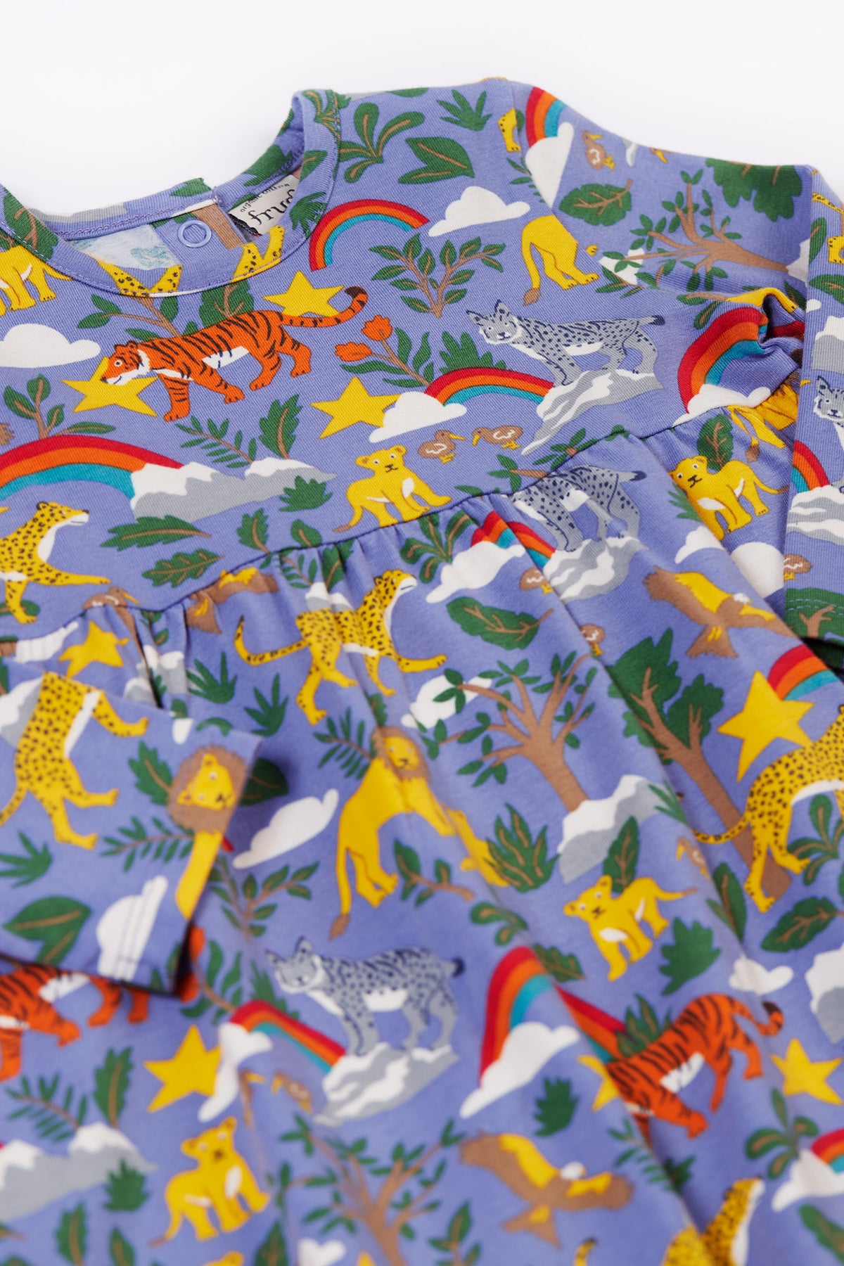 Frugi Infant Dee Dress Into The Wild Clothing 3-6M / Purple,6-9M / Purple,9-12M / Purple,12-18M / Purple,18-24M / Purple,2-3YRS / Purple,3-4YRS / Purple