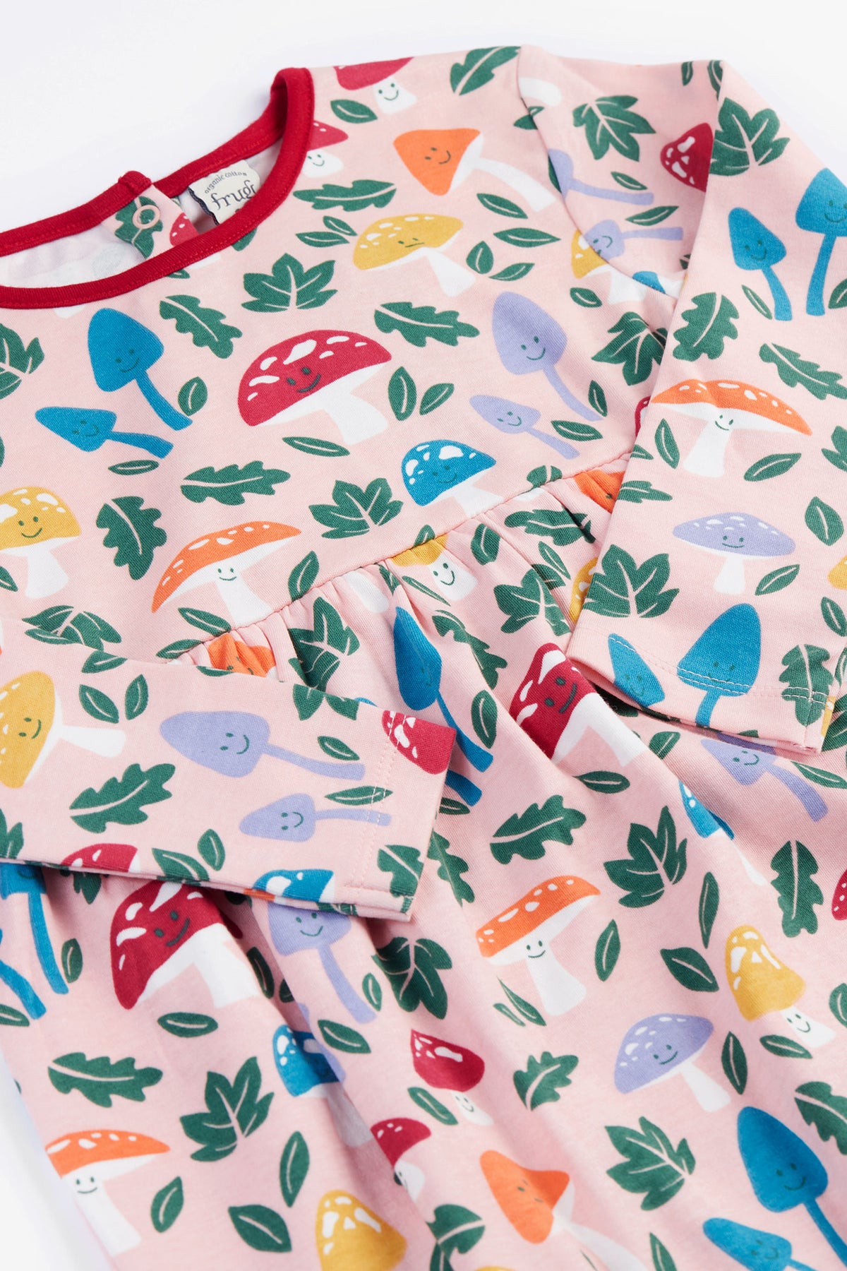 Frugi Amelia Infant Dress 501193A5plfg Fun-Guys Clothing 3-6M / Pink,6-9M / Pink,9-12M / Pink,12-18M / Pink,18-24M / Pink