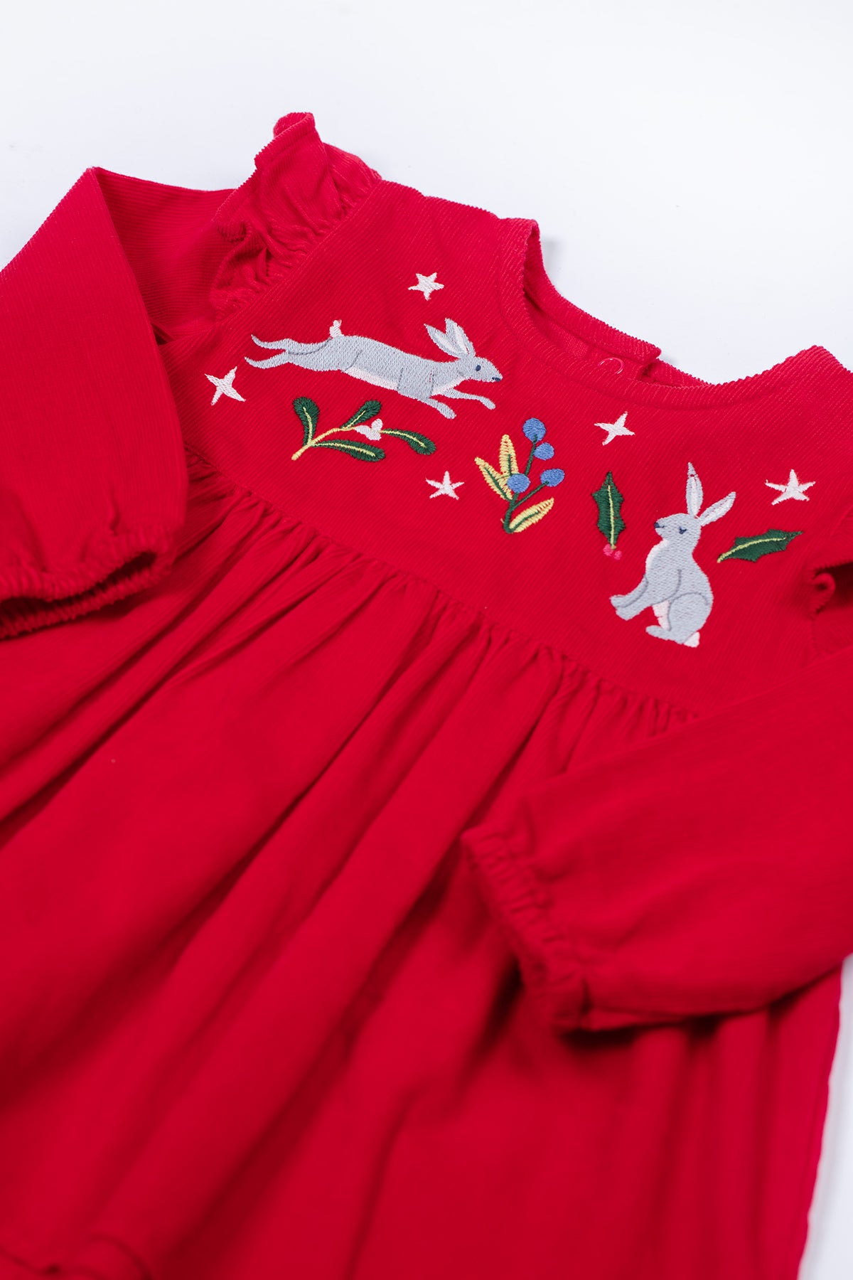 Frugi Maude Infant Cord Dress Red Rabbit Clothing 6-9M / Red,9-12M / Red,12-18M / Red,18-24M / Red,2-3YRS / Red,3-4YRS / Red,4-5YRS / Red
