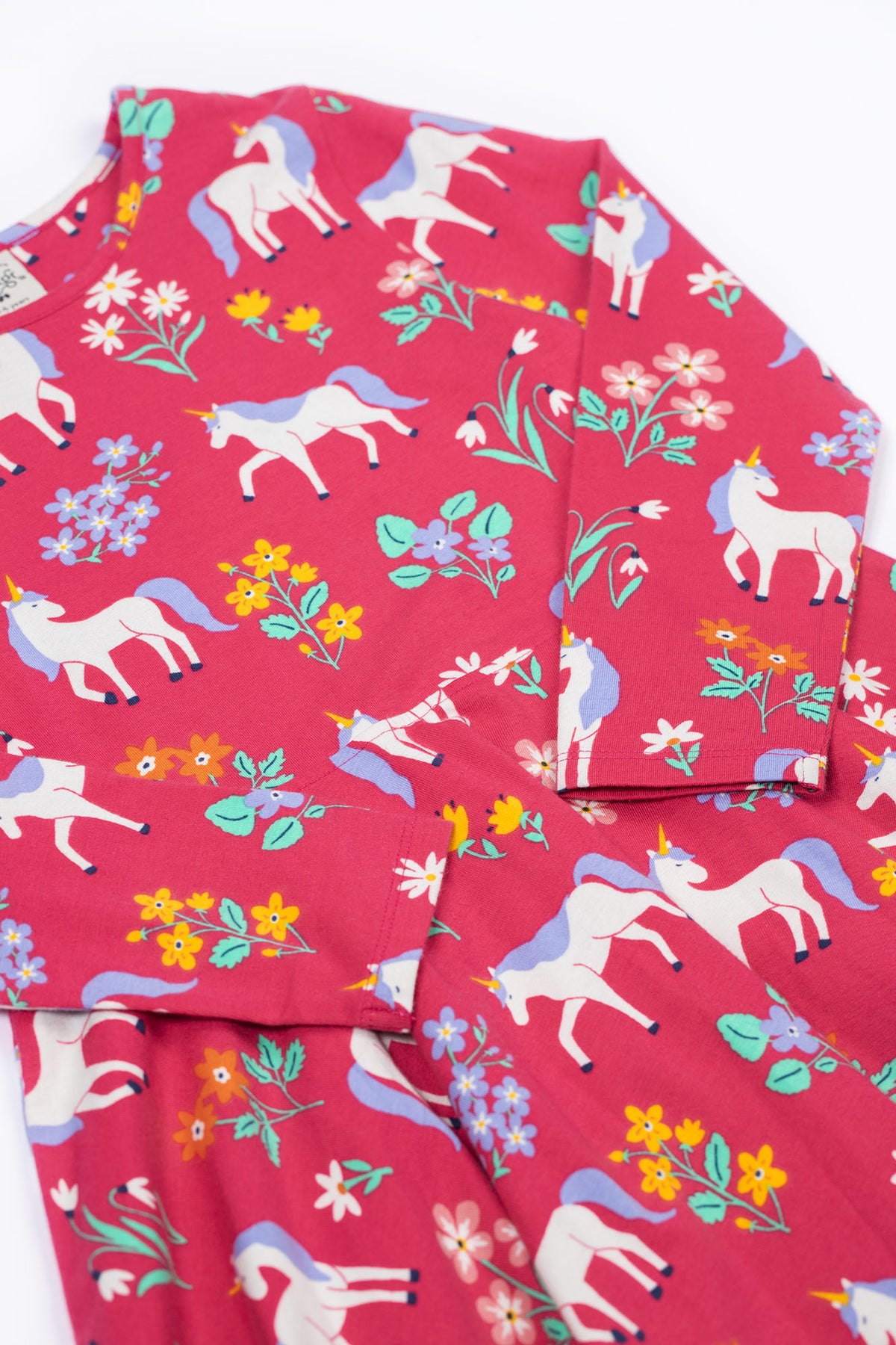 Frugi Sofia Skater Dress 500028A5rufl Unicorn Floral Clothing 2-3YRS / Pink,3-4YRS / Pink,4-5YRS / Pink,5-6YRS / Pink,6-7YRS / Pink,7-8YRS / Pink,8-9YRS / Pink