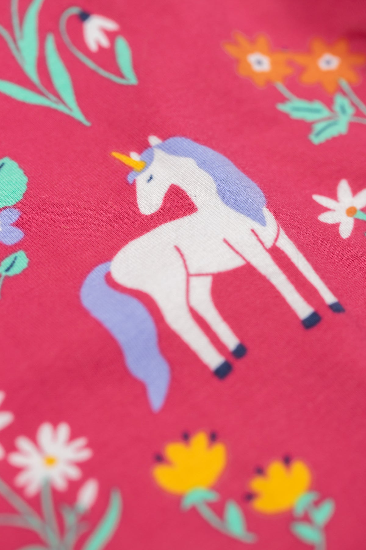 Frugi Sofia Skater Dress 500028A5rufl Unicorn Floral Clothing 2-3YRS / Pink,3-4YRS / Pink,4-5YRS / Pink,5-6YRS / Pink,6-7YRS / Pink,7-8YRS / Pink,8-9YRS / Pink