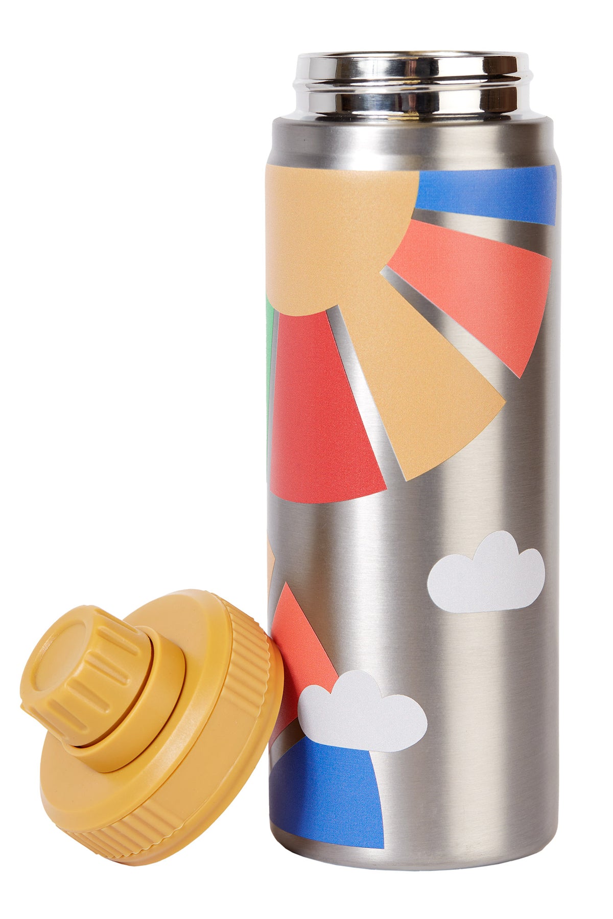 Frugi Rainbow Skies Insulated Water Bottle Accessories ONE SIZE / Multi