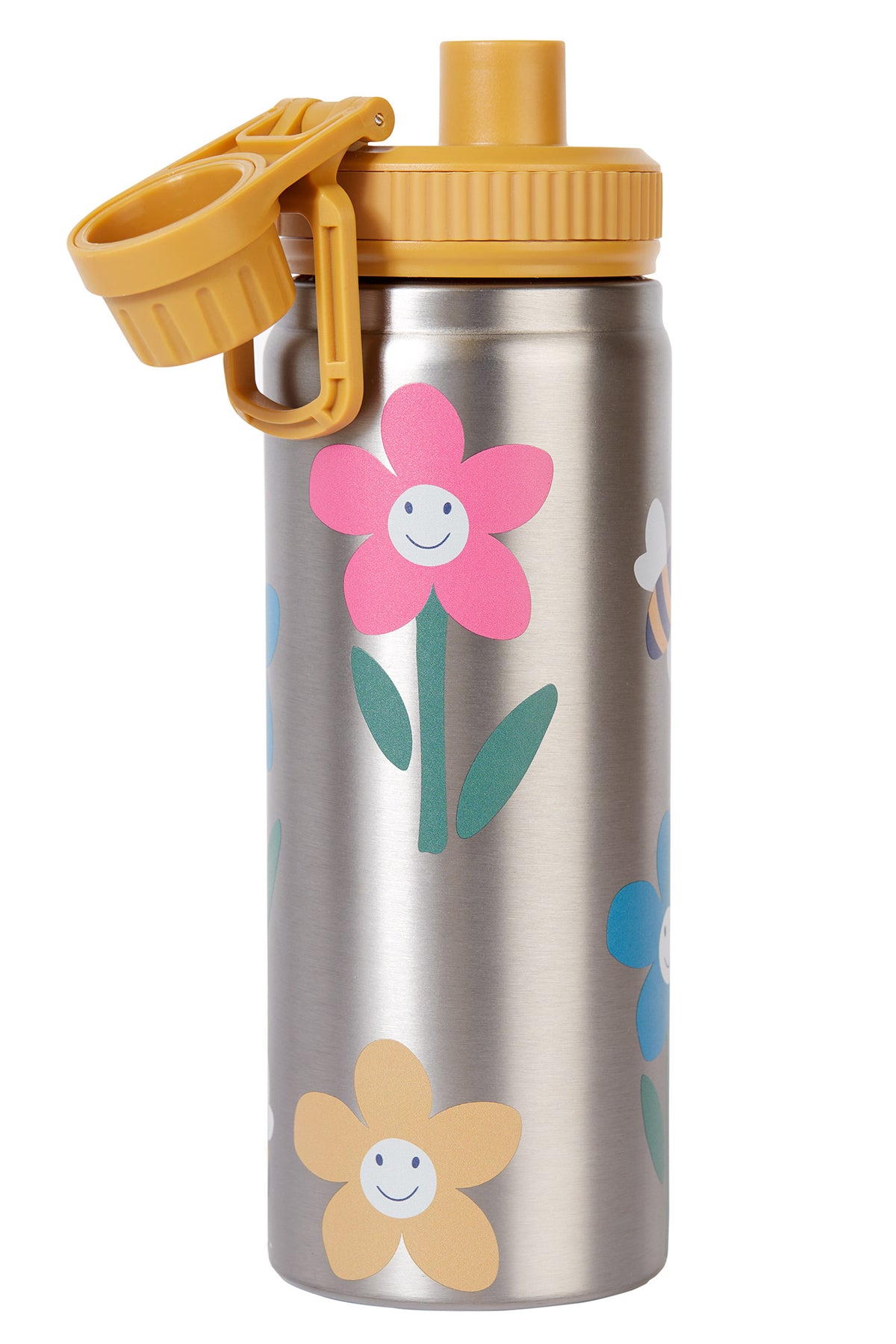 Frugi Fun Flowers Insulated Water Bottle Accessories ONE SIZE / Multi