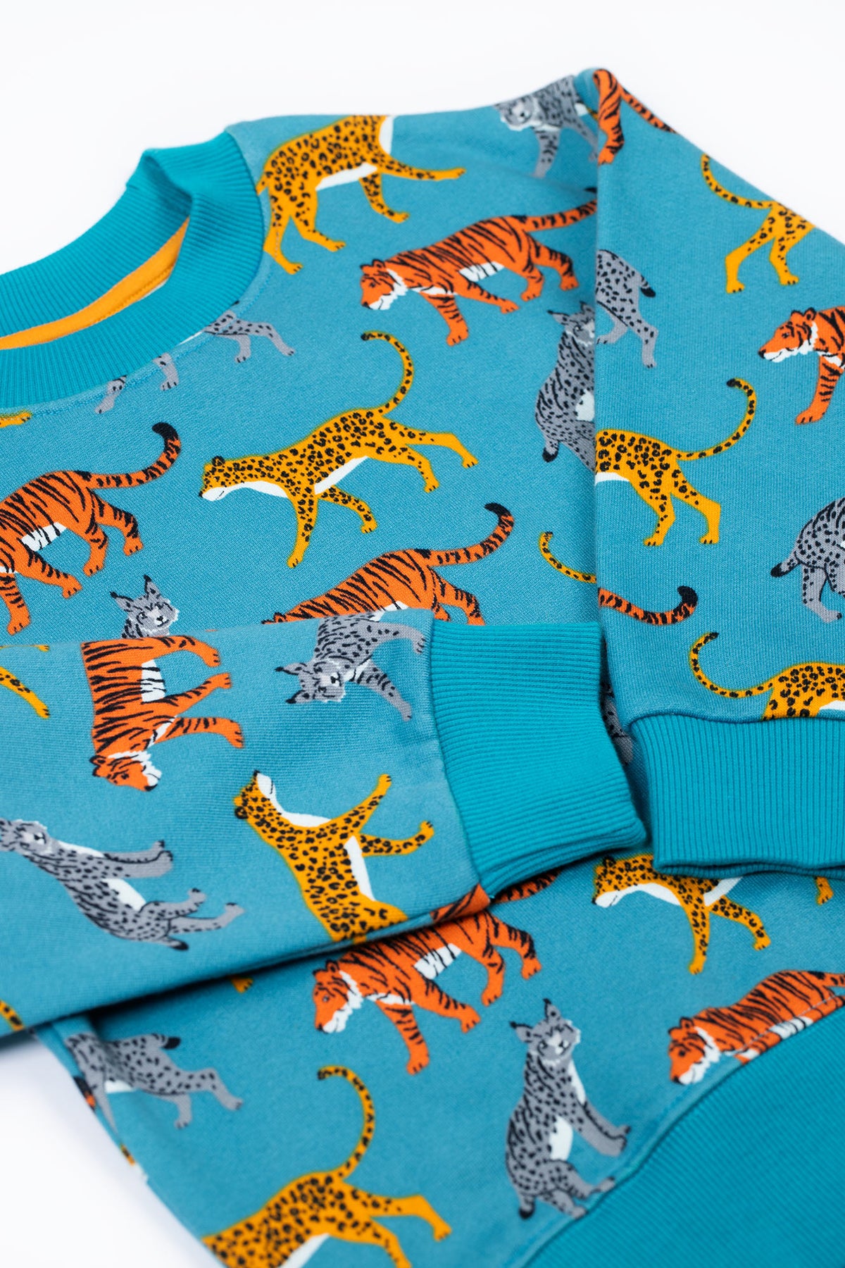 Frugi Superb Sweatshirt 500022A5wldc Wild Cats Clothing 2-3YRS / Blue,3-4YRS / Blue,4-5YRS / Blue,5-6YRS / Blue,6-7YRS / Blue,7-8YRS / Blue,8-9YRS / Blue