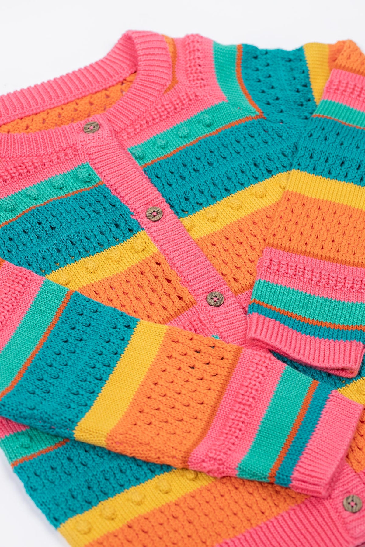 Frugi Rowe Rainbow Cardigan 501844A5rbpt Clothing 3-4YRS / Multi,4-5YRS / Multi,5-6YRS / Multi,6-7YRS / Multi,7-8YRS / Multi,8-9YRS / Multi