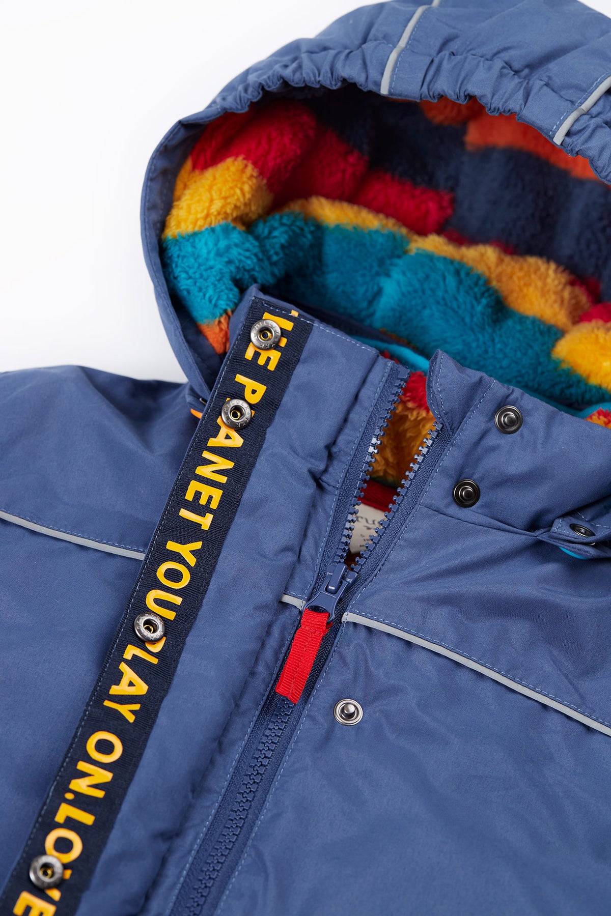 Frugi 3 In 1 Rambler Coat Nvy Autumn Stripe Fleece Clothing 5-6YRS / Blue,6-7YRS / Blue,7-8YRS / Blue,8-9YRS / Blue