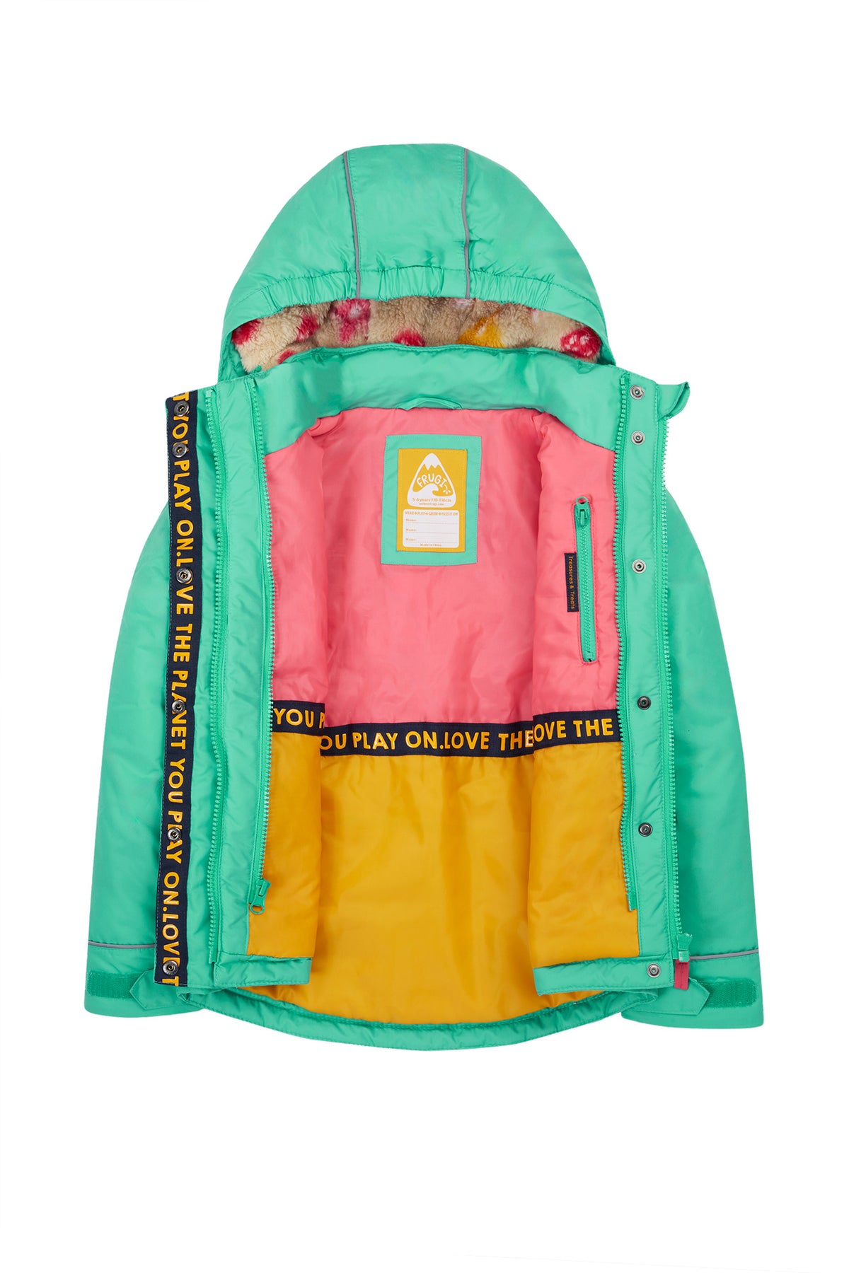 Frugi 3 In 1 Rambler Coat Green Mushroom Fleece Clothing 5-6YRS / Green,6-7YRS / Green,7-8YRS / Green,8-9YRS / Green