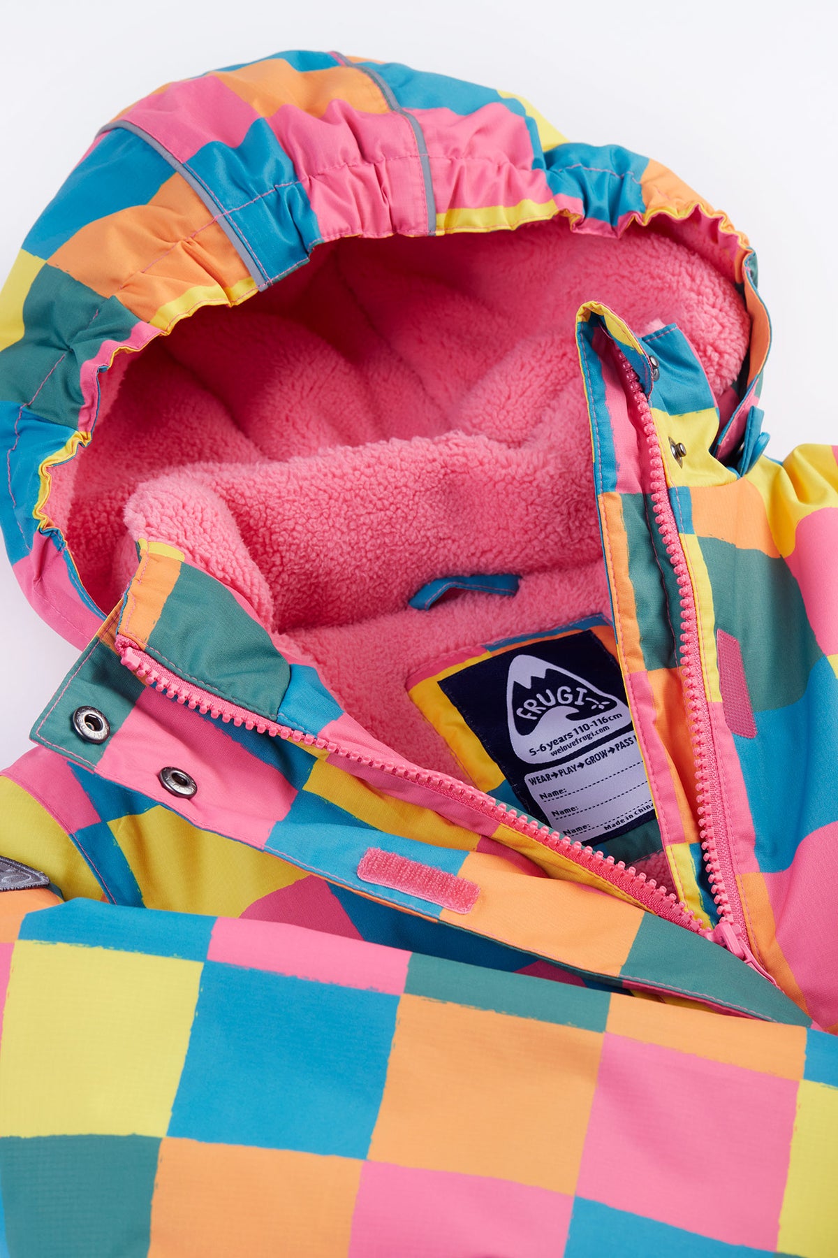 Frugi Snow And Ski Coat Rainbow Check Clothing 5-6YRS / Multi,6-7YRS / Multi,7-8YRS / Multi,8-9YRS / Multi