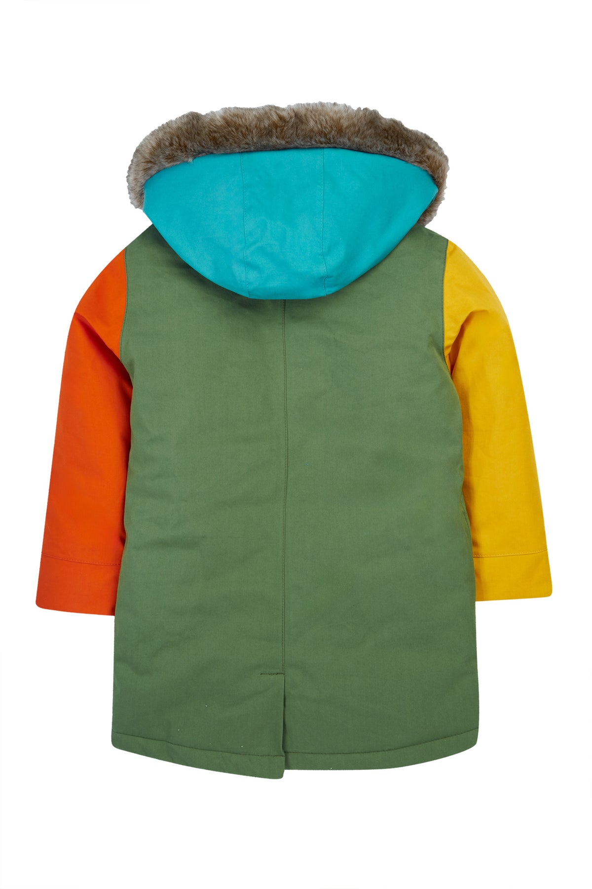 Frugi Penhale Parka Coat Khaki Colourblock Clothing 4-5YRS / Multi,5-6YRS / Multi,6-7YRS / Multi,7-8YRS / Multi,8-9YRS / Multi