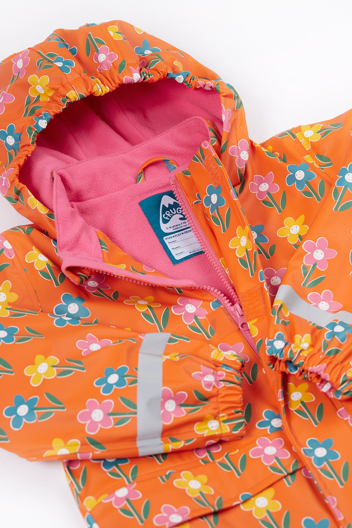 Frugi Puddle Buster Raincoat 500050A5funf Fun Flowers Clothing 2-3YRS / Multi,3-4YRS / Multi,4-5YRS / Multi,5-6YRS / Multi,6-7YRS / Multi,1-2 YRS / Multi