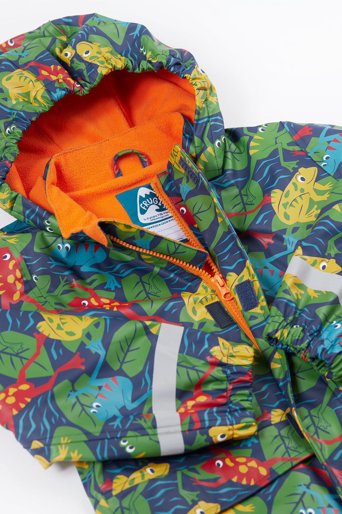 Frugi Puddle Buster Raincoat 500050A5beho Be Hoppy Clothing 2-3YRS / Multi,3-4YRS / Multi,4-5YRS / Multi,5-6YRS / Multi,6-7YRS / Multi,1-2 YRS / Multi