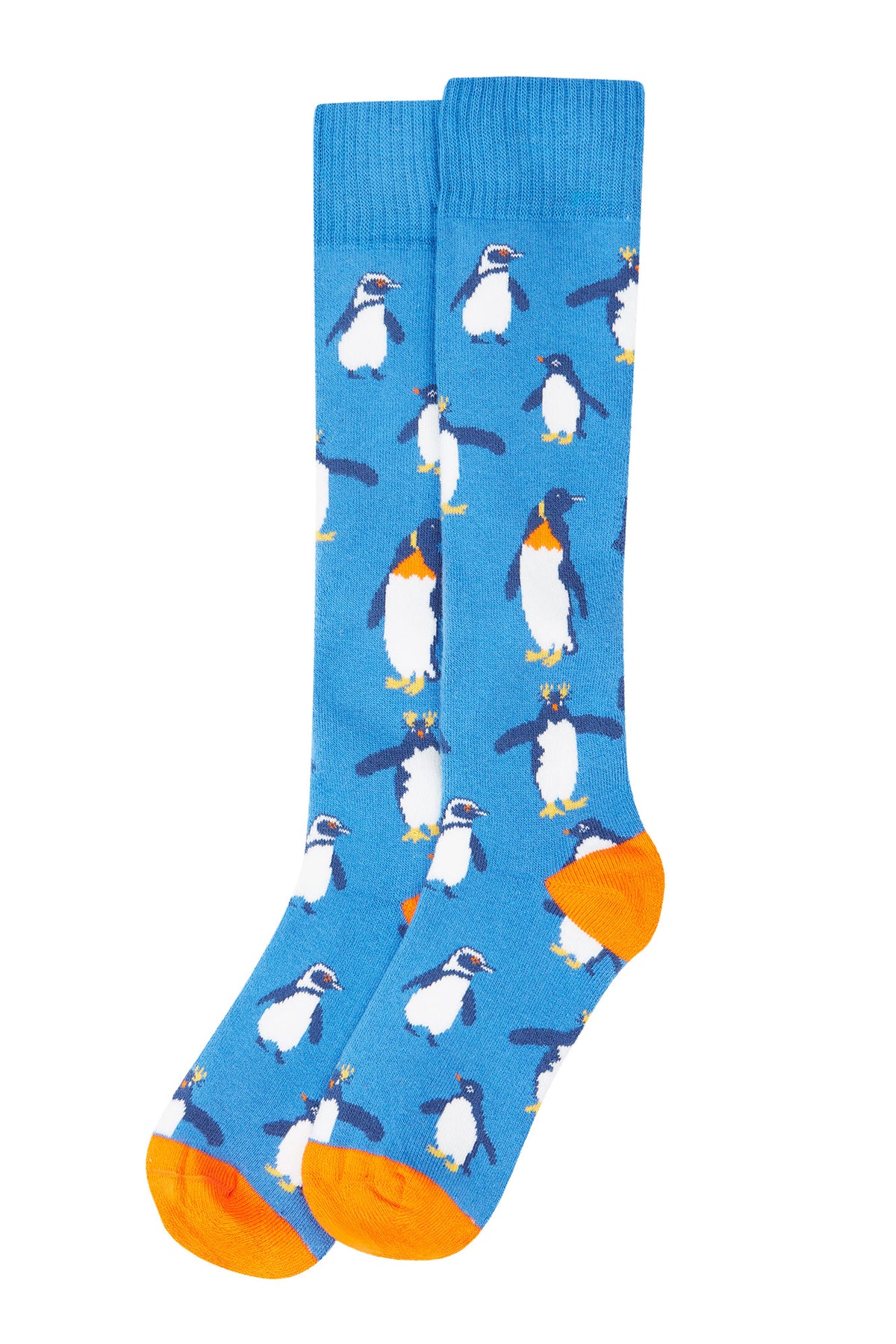 Frugi 2 Pack Boot Socks Penguins Clothing UK6-8 / Blue,UK9-12 / Blue,UK13-2 / Blue