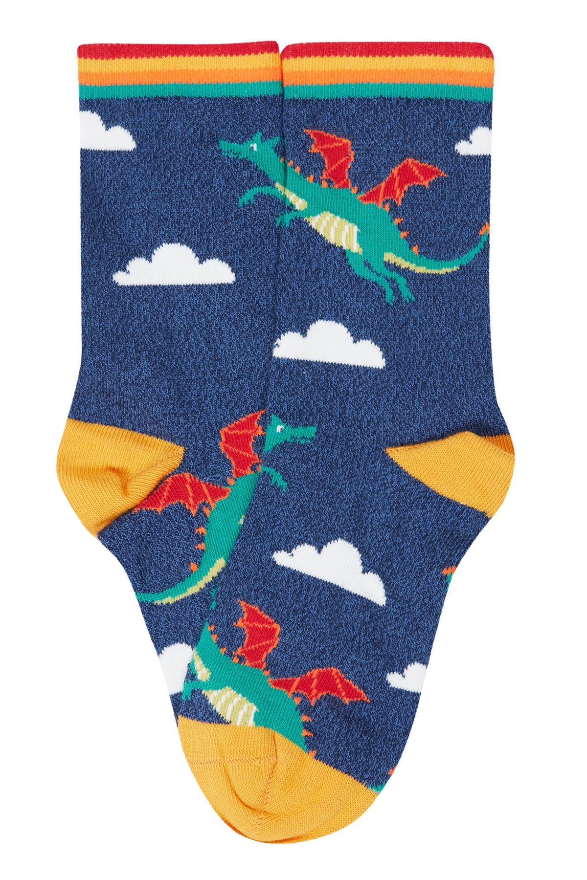 Frugi 3 Pack Socks 500038A5drsm Dragon Skies Clothing UK6-8 / Multi,UK9-12 / Multi,UK13-2 / Multi