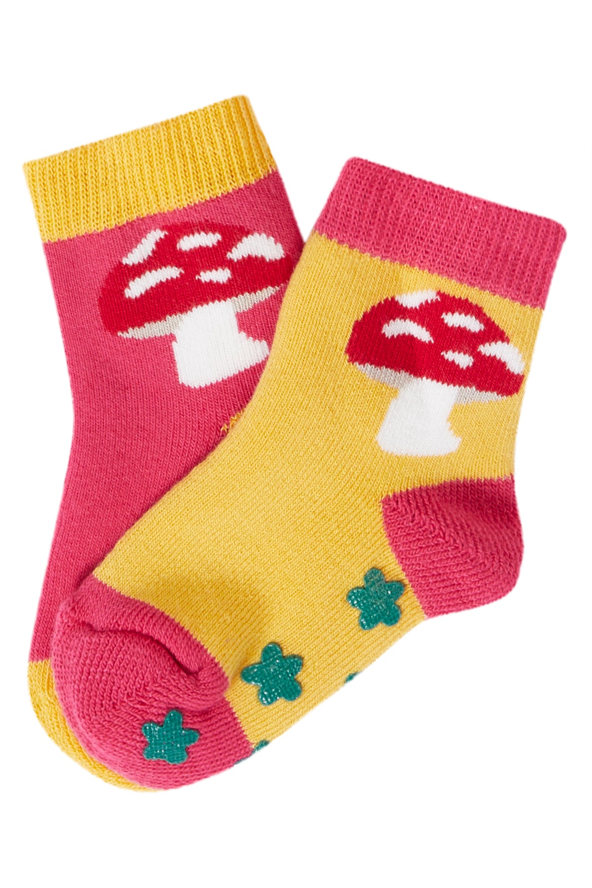 Frugi 2 Pack Grippy Socks 500114A5wwmp Wild Woods Clothing 0-6M / Multi,6-12M / Multi,1-2YRS / Multi,UK6-8 / Multi