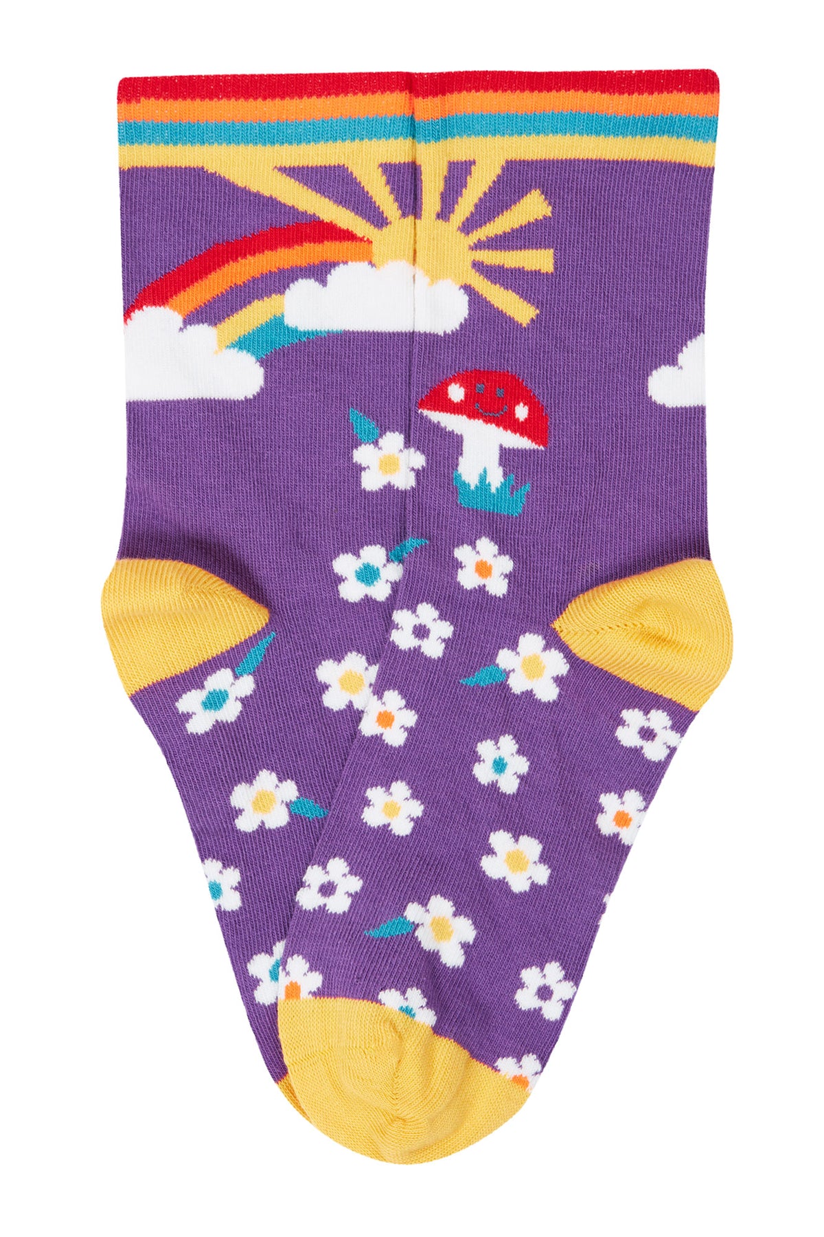 Frugi 3 Pack Socks 500038A5flmu Multi Flower Clothing UK3-5 ADULT / Multi,UK6-8 / Multi,UK9-12 / Multi,UK13-2 / Multi