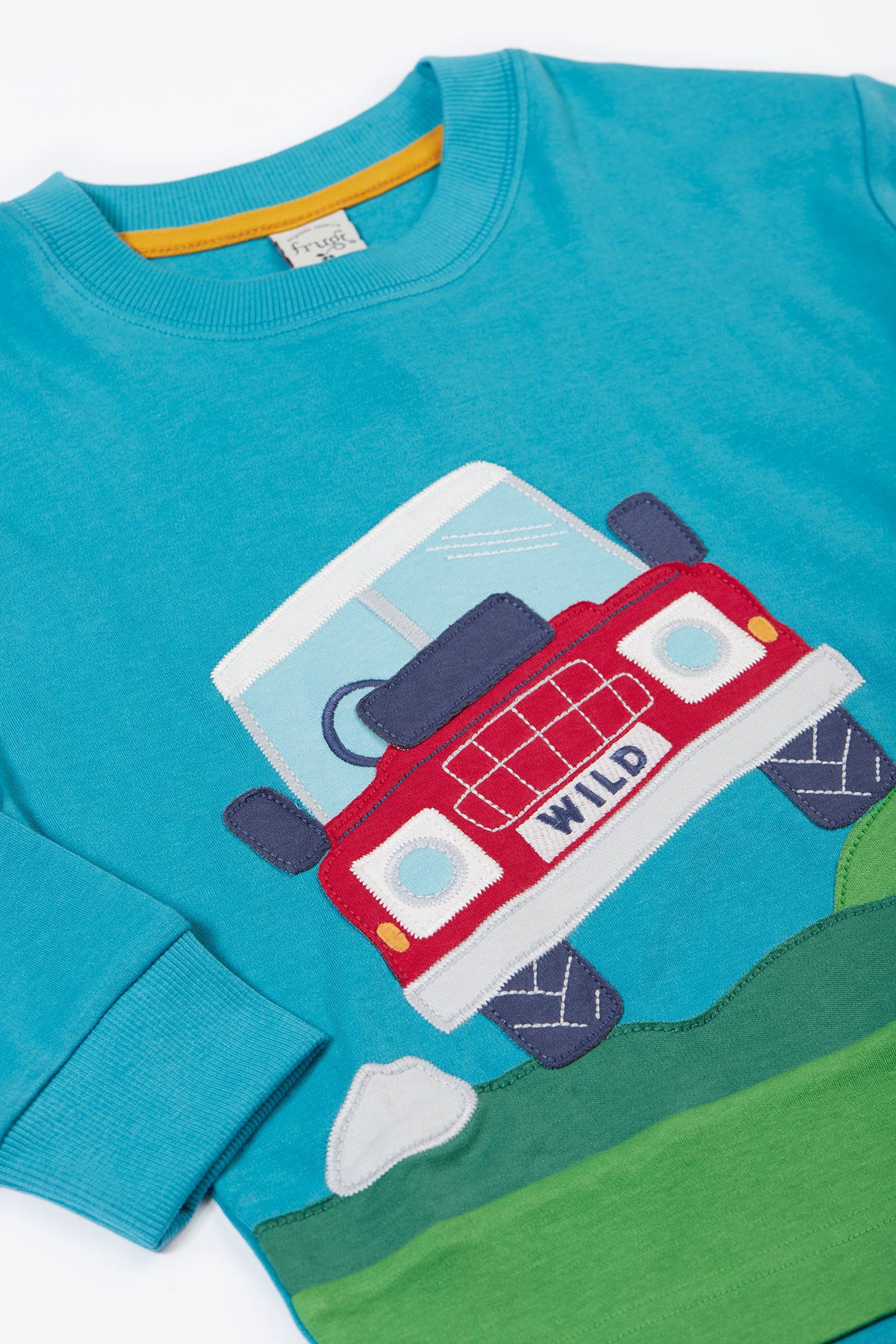 Frugi Owen Panel Top 501948A5bbvh Vehicle Clothing 3-4YRS / Blue,4-5YRS / Blue,5-6YRS / Blue,6-7YRS / Blue,7-8YRS / Blue,8-9YRS / Blue