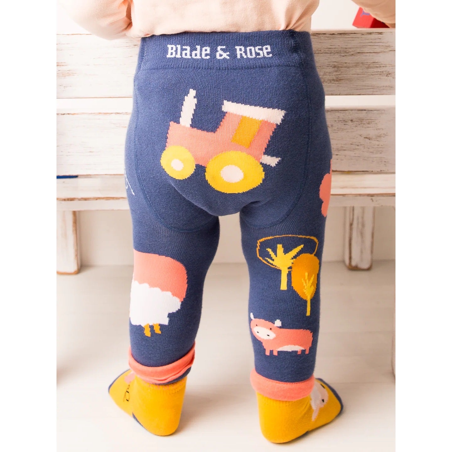 Blade & Rose Meadow Farmyard Infant Knitted Leggings Clothing 0-6M / Indigo,6-12M / Indigo,12-24M / Indigo