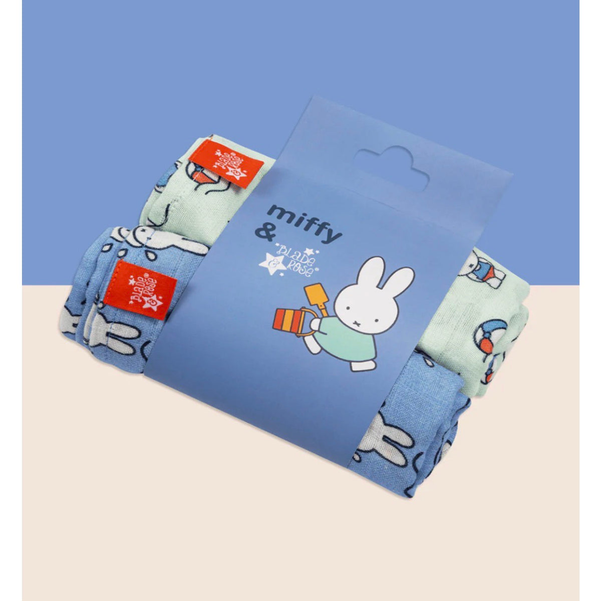 Blade &amp; Rose Miffy 2 Pack Muslin Set Accessories ONE SIZE / Blue