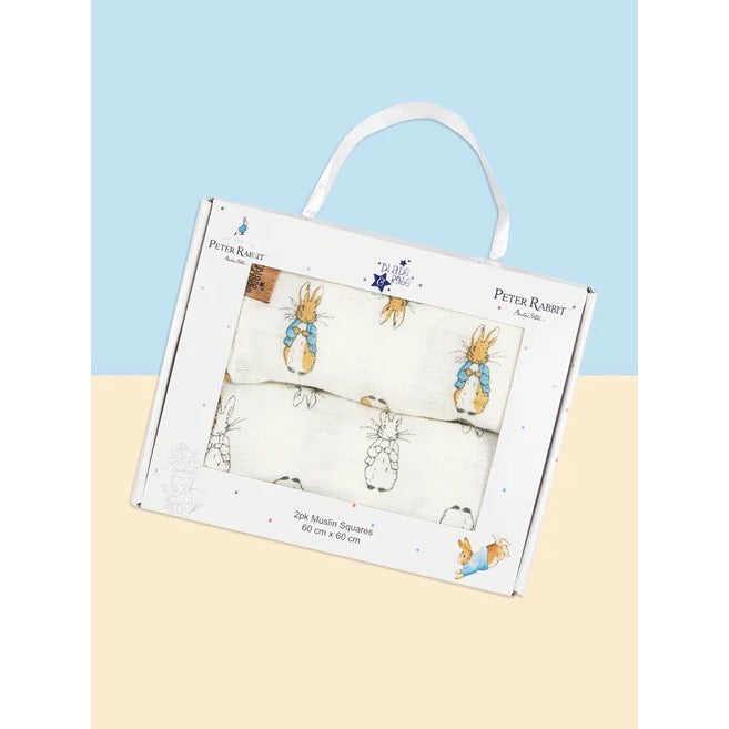 Blade & Rose Peter Rabbit Natural 2 Pack Muslin Set
