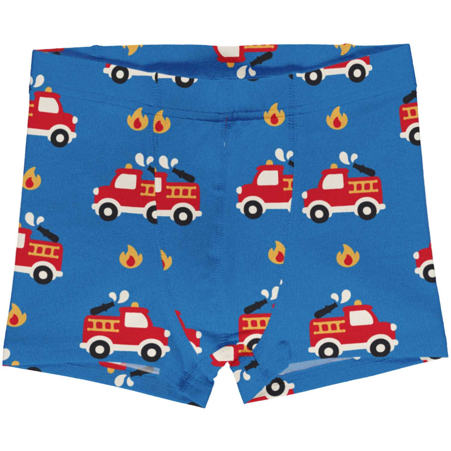 Maxomorra Fire Truck Aw24 Boxer Shorts Blue Clothing 2-3YRS / Blue,3-4YRS / Blue,4-5YRS / Blue,5-6YRS / Blue,7-8YRS / Blue