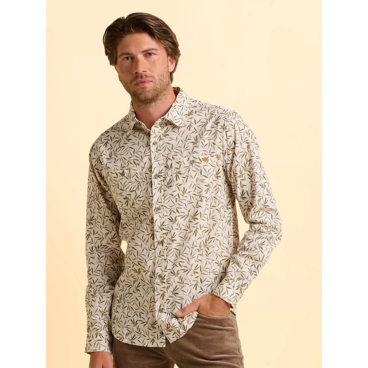 Brakeburn Mens Bexwell Shirt Bbmsht0013448 Cream Clothing M / Cream,L / Cream,XL / Cream,XXL / Cream