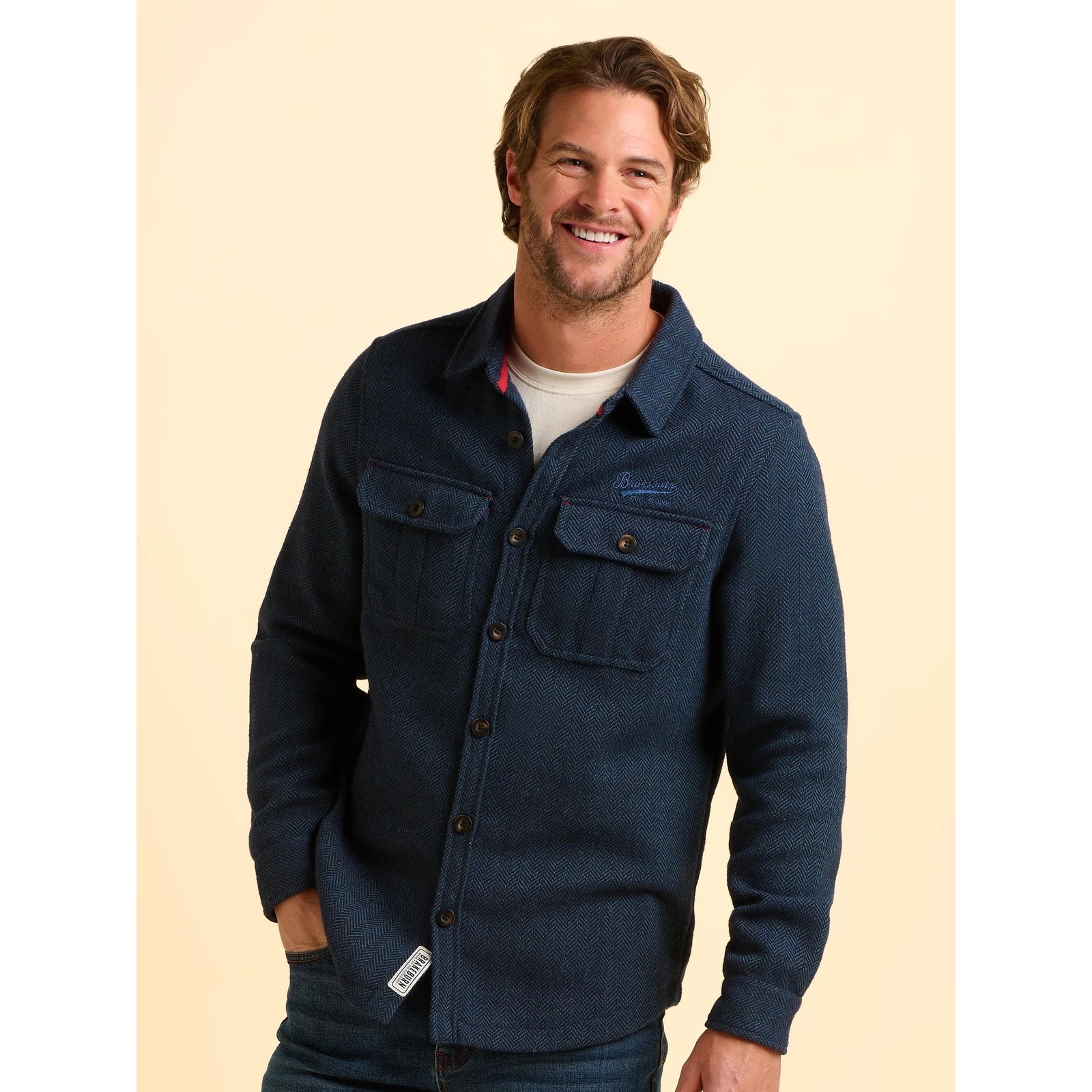 Brakeburn Mens Calthorpe Shirt Blue Clothing S / Blue,M / Blue,L / Blue,XL / Blue,XXL / Blue