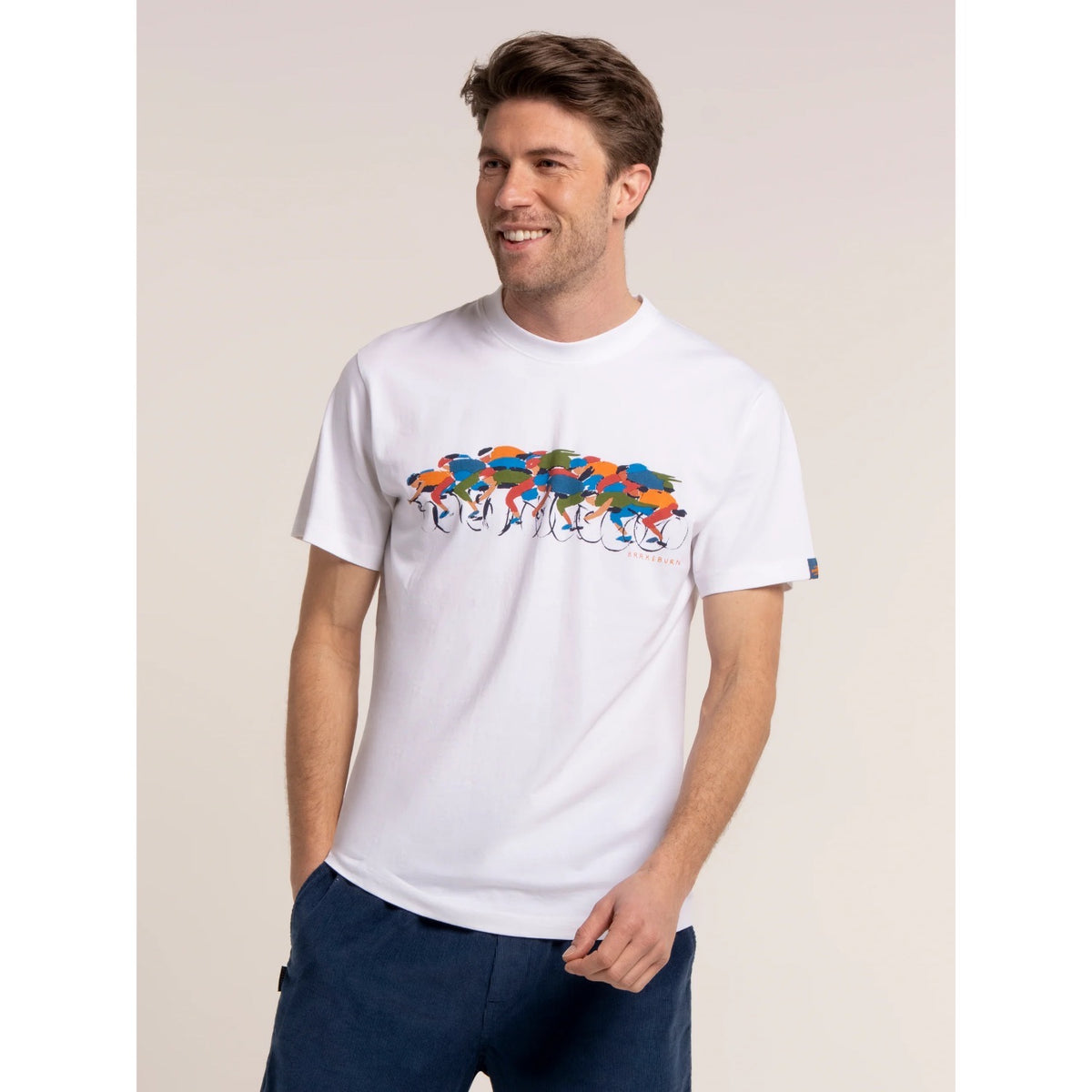 Brakeburn Mens Pelham T-Shirt 1437 White Clothing M / White,L / White,XL / White,XXL / White