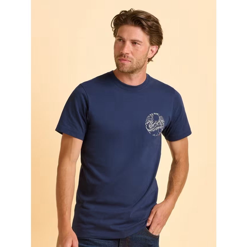 Brakeburn Mens Thomastown T-Shirt Blue Clothing S / Blue,M / Blue,L / Blue,XL / Blue,XXL / Blue