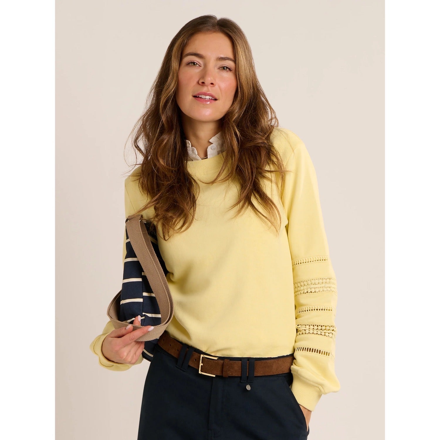 Brakeburn Womens Char Crew Neck Sweatshirt Yellow Clothing UK8 / Yellow,UK10 / Yellow,UK12 / Yellow,UK14 / Yellow,UK16 / Yellow