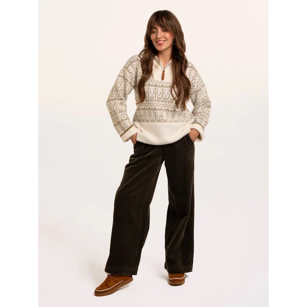 Brakeburn Womens Ingrid Knitted Quarter Zip Sweater Clothing UK8 / Natural,UK10 / Natural,UK12 / Natural,UK14 / Natural
