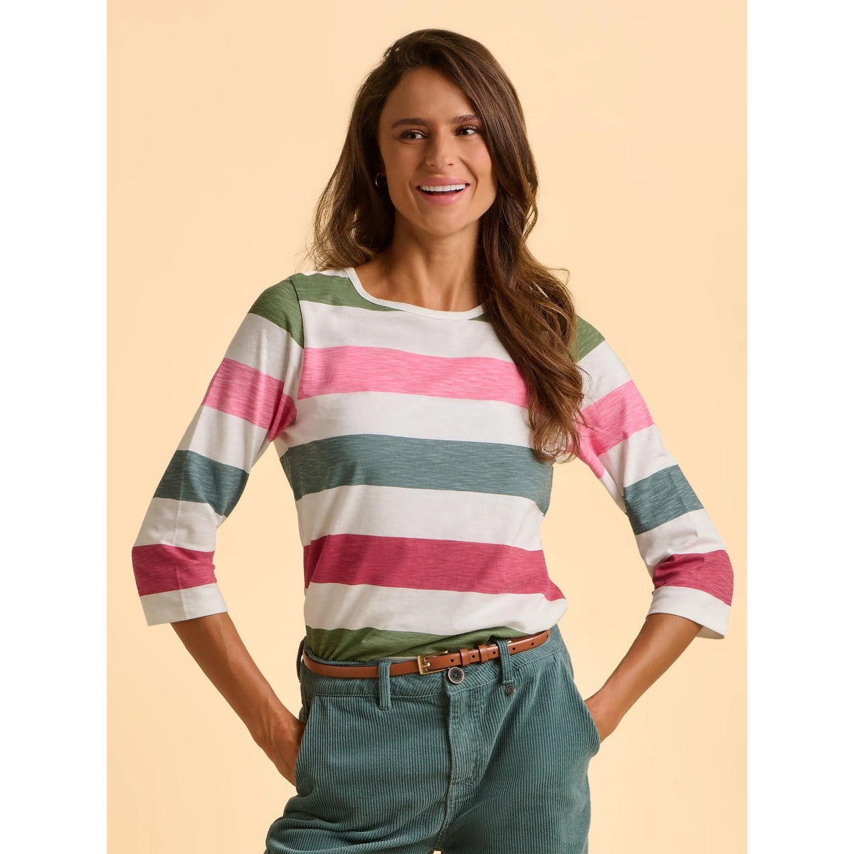 Brakeburn Womens Lulworth T-Shirt Bbllst0013204aw25 Multi Clothing UK8 / Multi,UK10 / Multi,UK12 / Multi,UK14 / Multi,UK16 / Multi