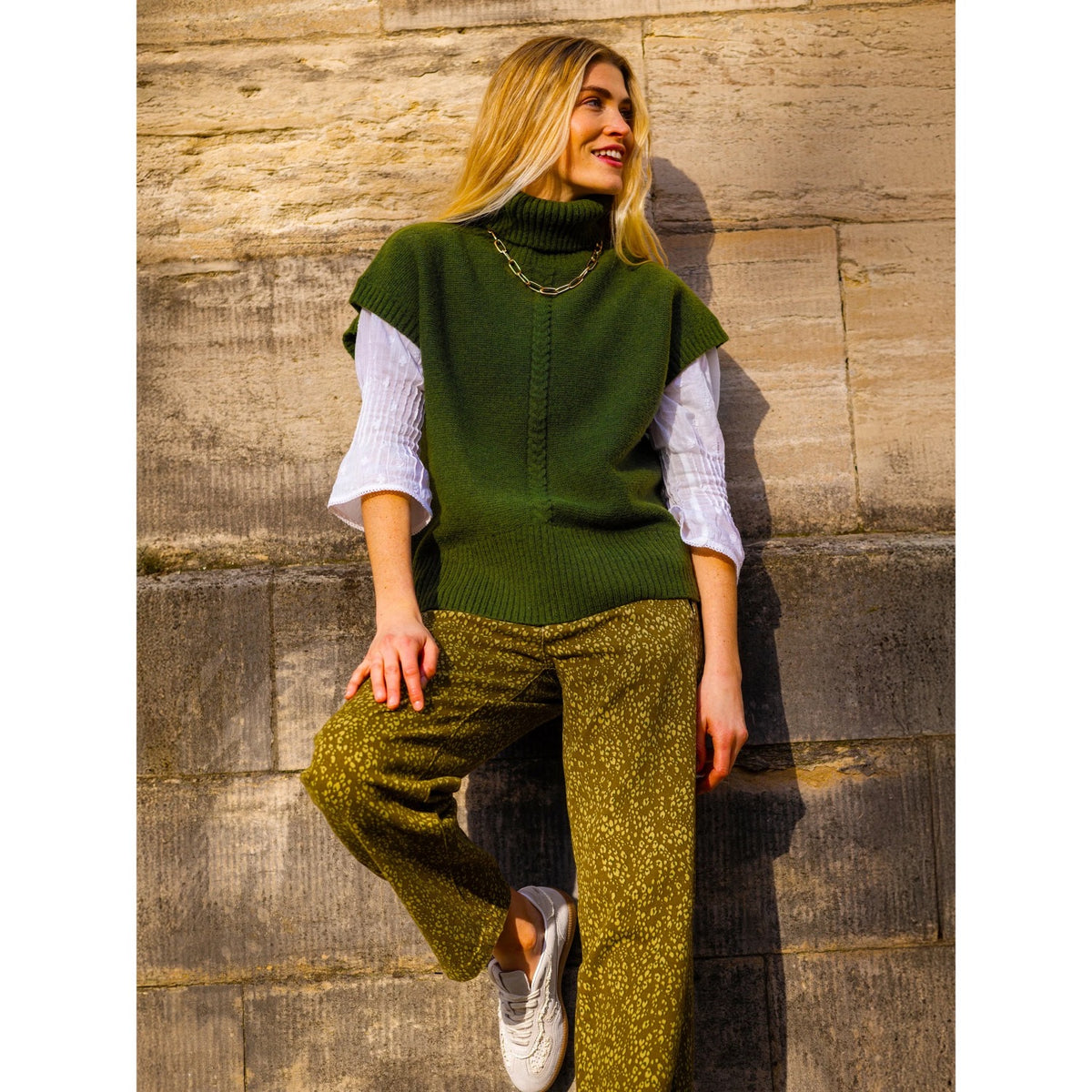 Brakeburn Womens Mariner Knitted Tank Green Clothing UK8 / Green,UK10 / Green,UK12 / Green,UK14 / Green,UK16 / Green