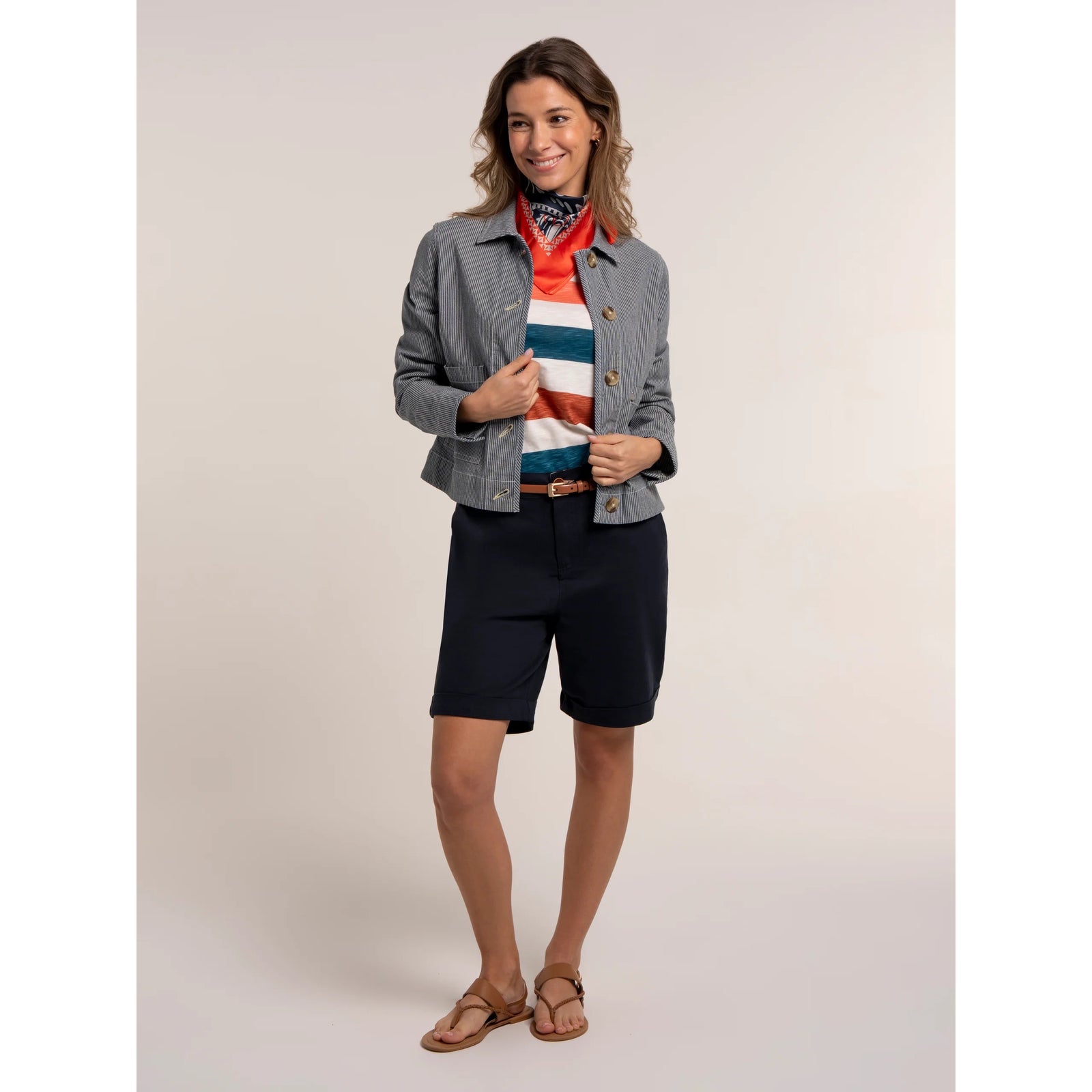 Brakeburn Womens Odalys Stripe Jacket Clothing UK8 / Blue,UK10 / Blue,UK12 / Blue,UK14 / Blue,UK16 / Blue