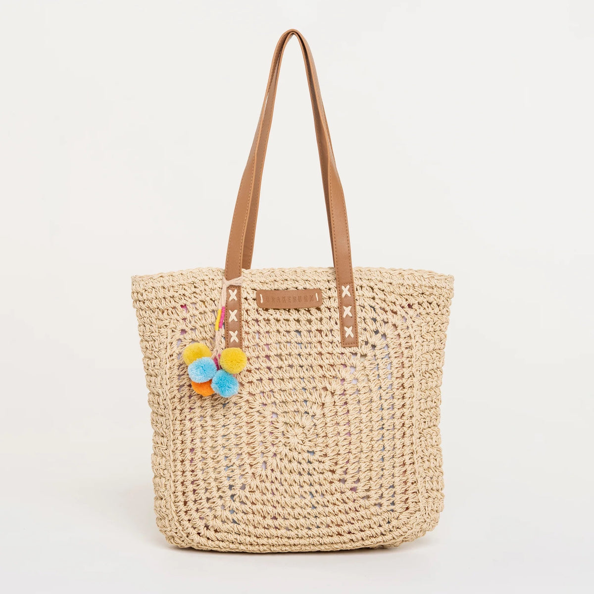 Brakeburn Womens Pom Pom Beach Bag
