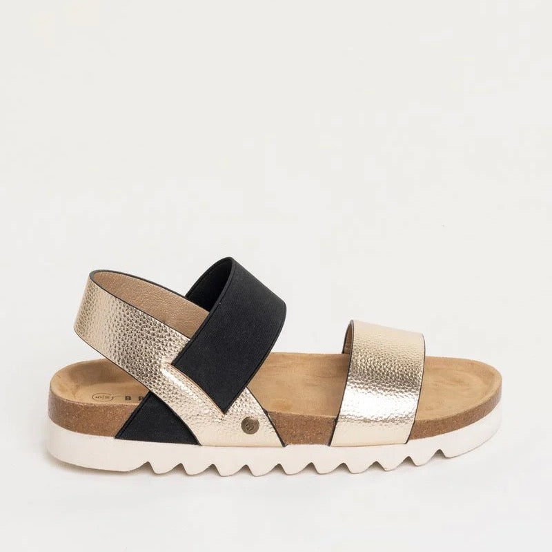 Brakeburn Womens Verity Sandal  Bblfoo0014252 Gold Black Footwear UK4 / Gold,UK5 / Gold,UK6 / Gold,UK7 / Gold