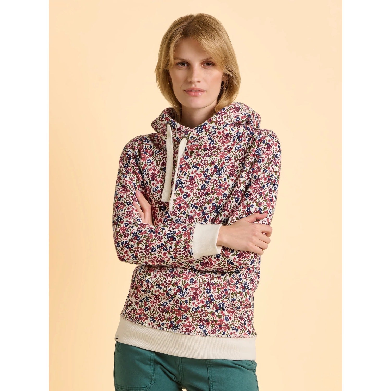 Brakeburn Womens Wimborne Elise Hoodie Bblswt0013215aw25 Floral Clothing UK14 / Multi
