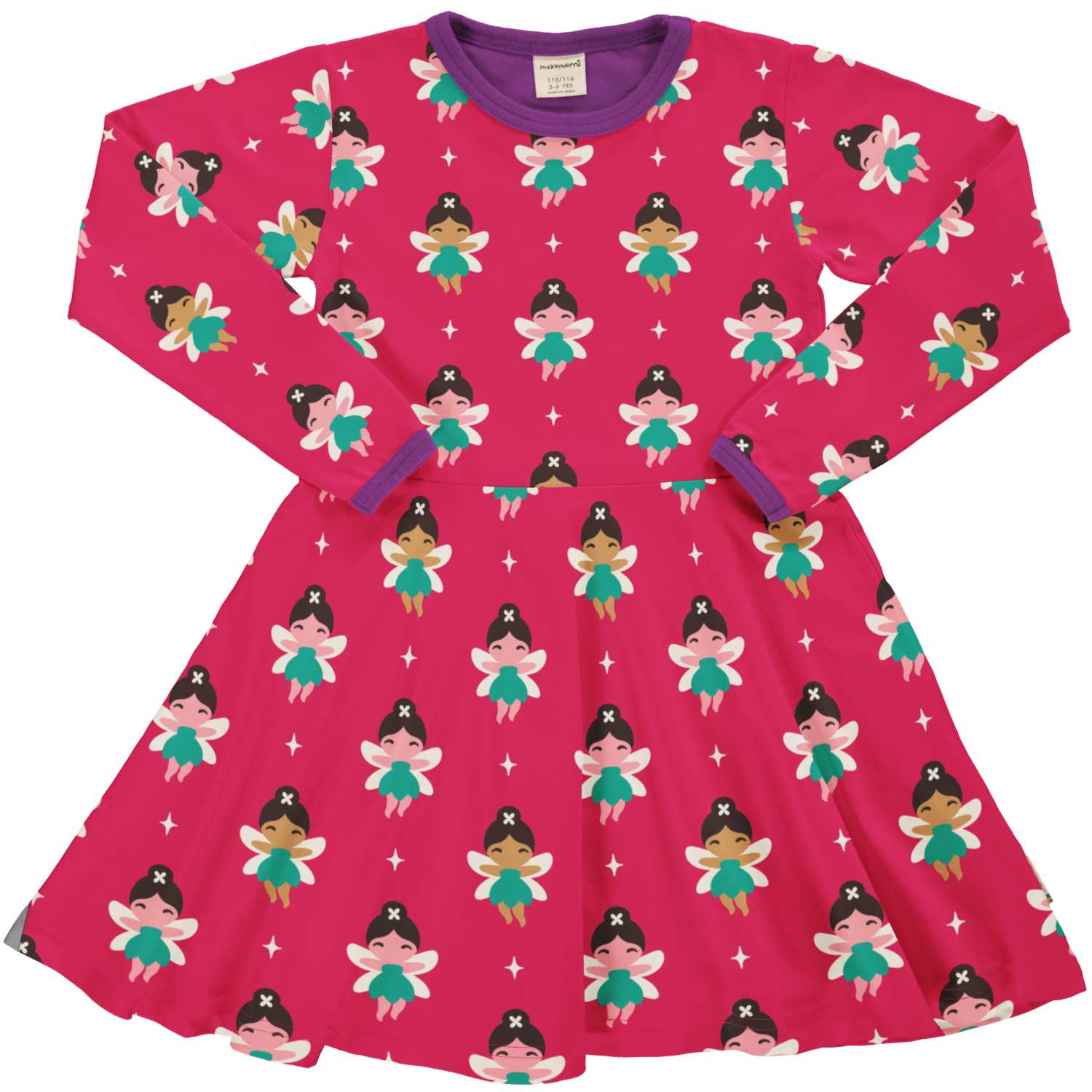 Maxomorra Fairy Circle Dress Aw24 Clothing 2-3YRS / Fuchsia,3-4YRS / Fuchsia,4-5YRS / Fuchsia,5-6YRS / Fuchsia,7-8YRS / Fuchsia