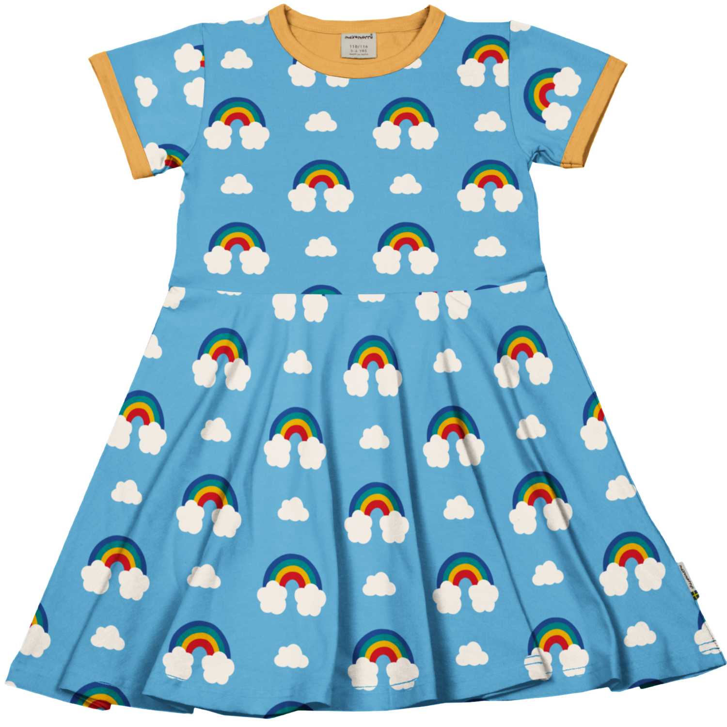 Maxomorra Rainbow Circle Dress Ss24 Clothing 3-4YRS / Blue,5-6YRS / Blue,7-8YRS / Blue