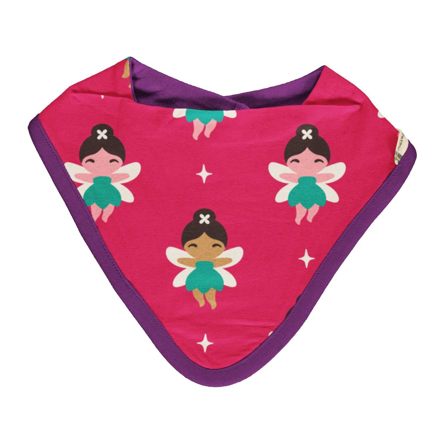 Maxomorra Fairy Dribble Bib Aw24 Accessories ONE SIZE / Fuchsia