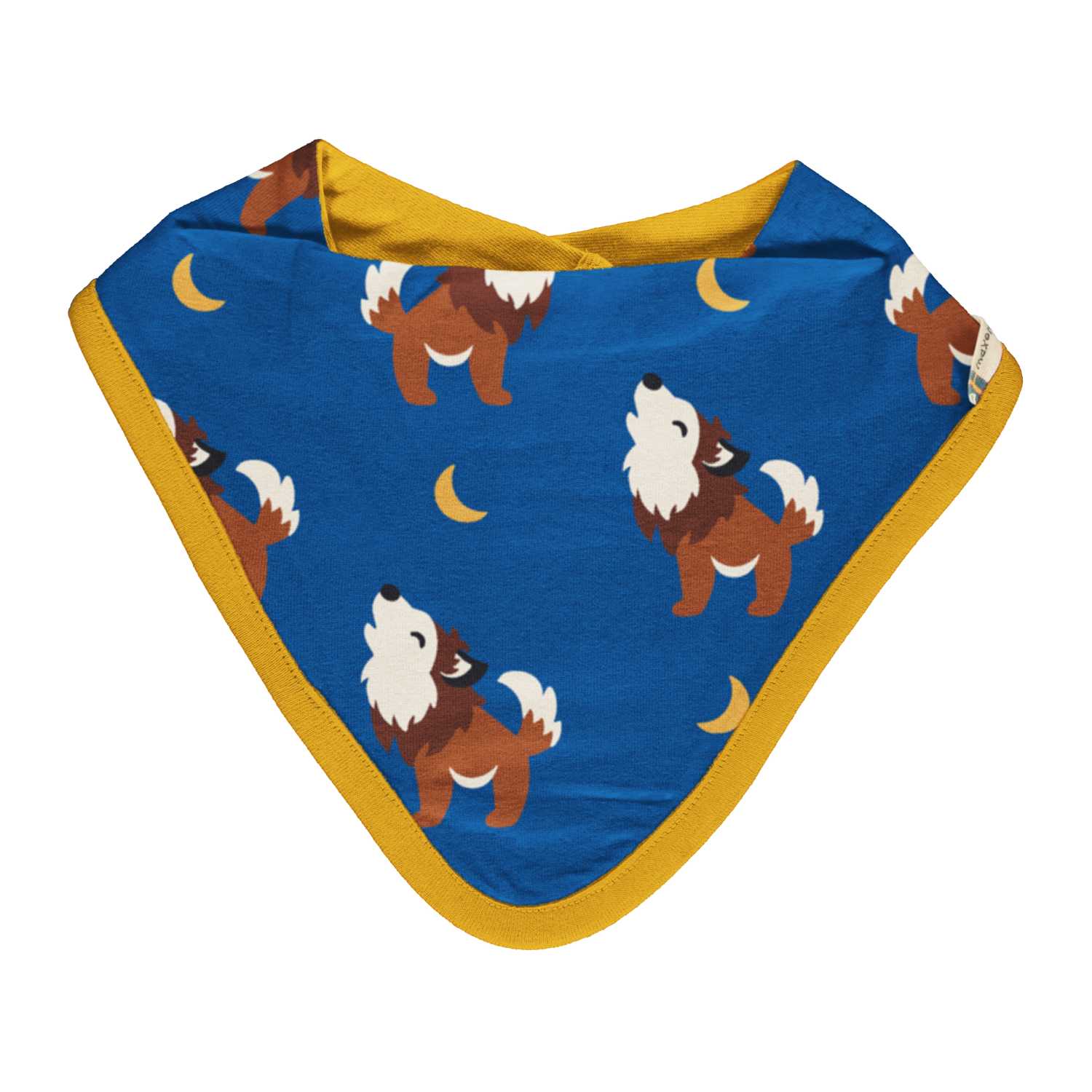 Maxomorra Wolf Dribble Bib Aw24 Accessories ONE SIZE / Blue