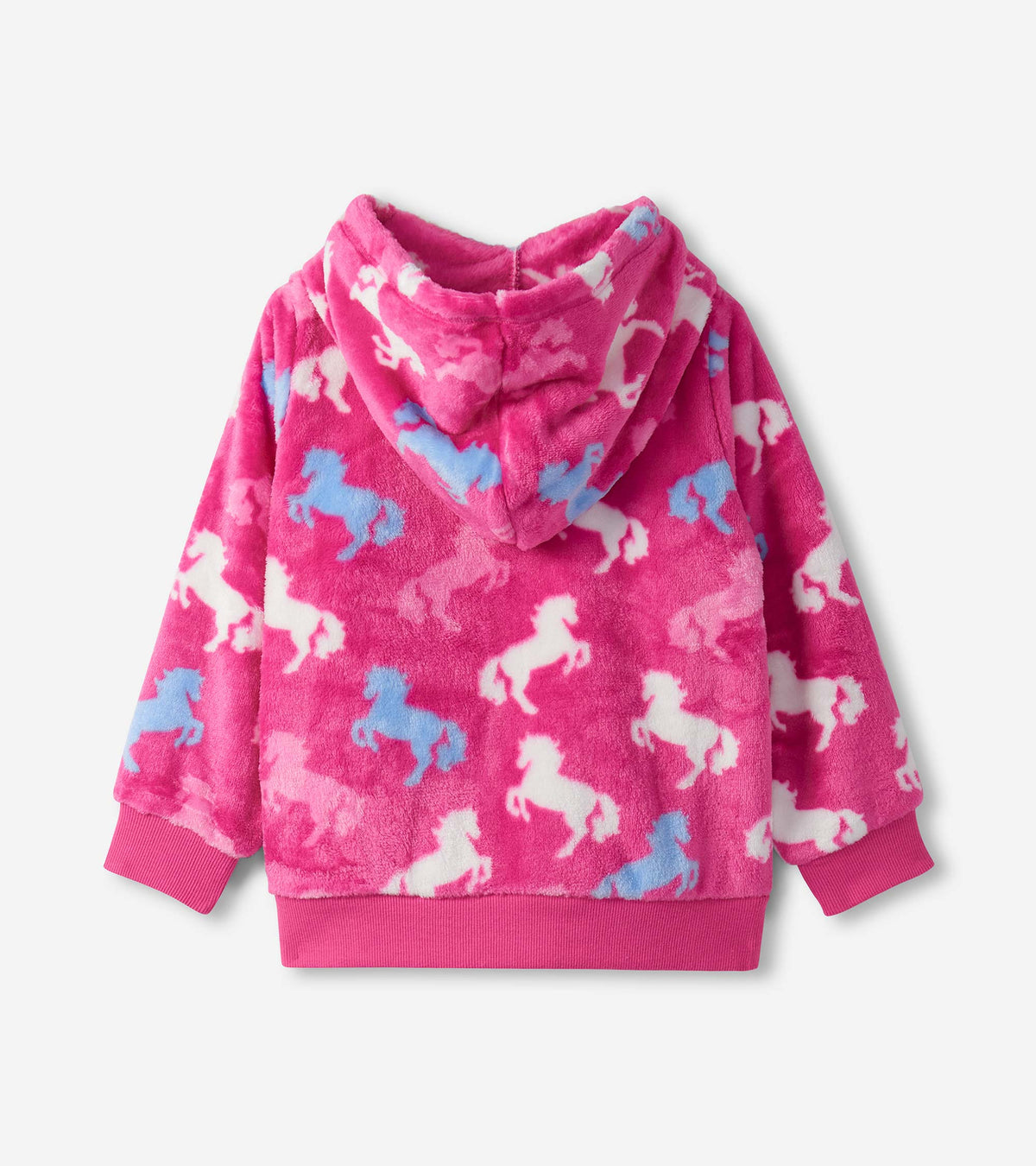 Hatley Beautiful Horses Full Zip Fuzzy Fleece Clothing 2YRS / Pink,3YRS / Pink,4YRS / Pink,5YRS / Pink,6YRS / Pink,7YRS / Pink,8YRS / Pink,10YRS / Pink
