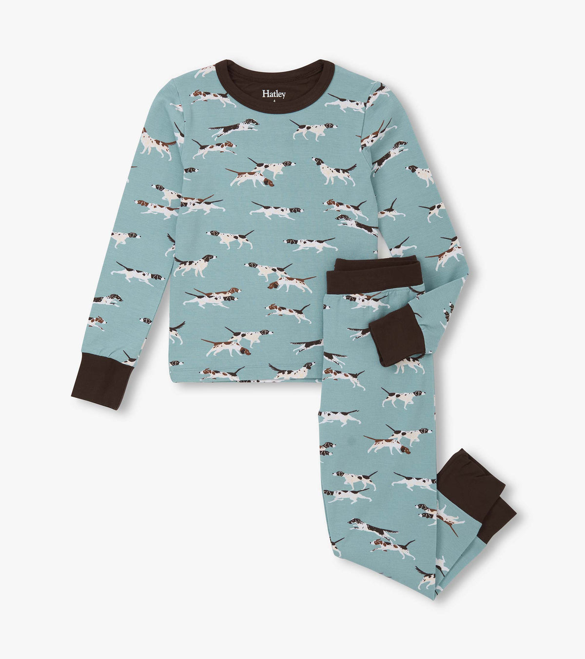 Hatley On The Hunt Pj Set Clothing 4YRS / Grey,5YRS / Grey,6YRS / Grey,7YRS / Grey,8YRS / Grey,10YRS / Grey