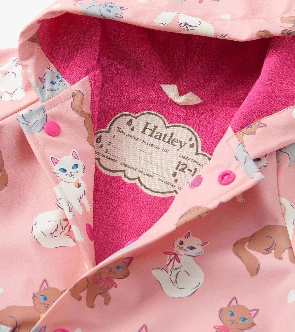 Hatley Little Kitties Pre-School Raincoat Clothing 12/18M / Pink,18/24M / Pink,2YRS / Pink,3YRS / Pink,4YRS / Pink,5YRS / Pink,6YRS / Pink