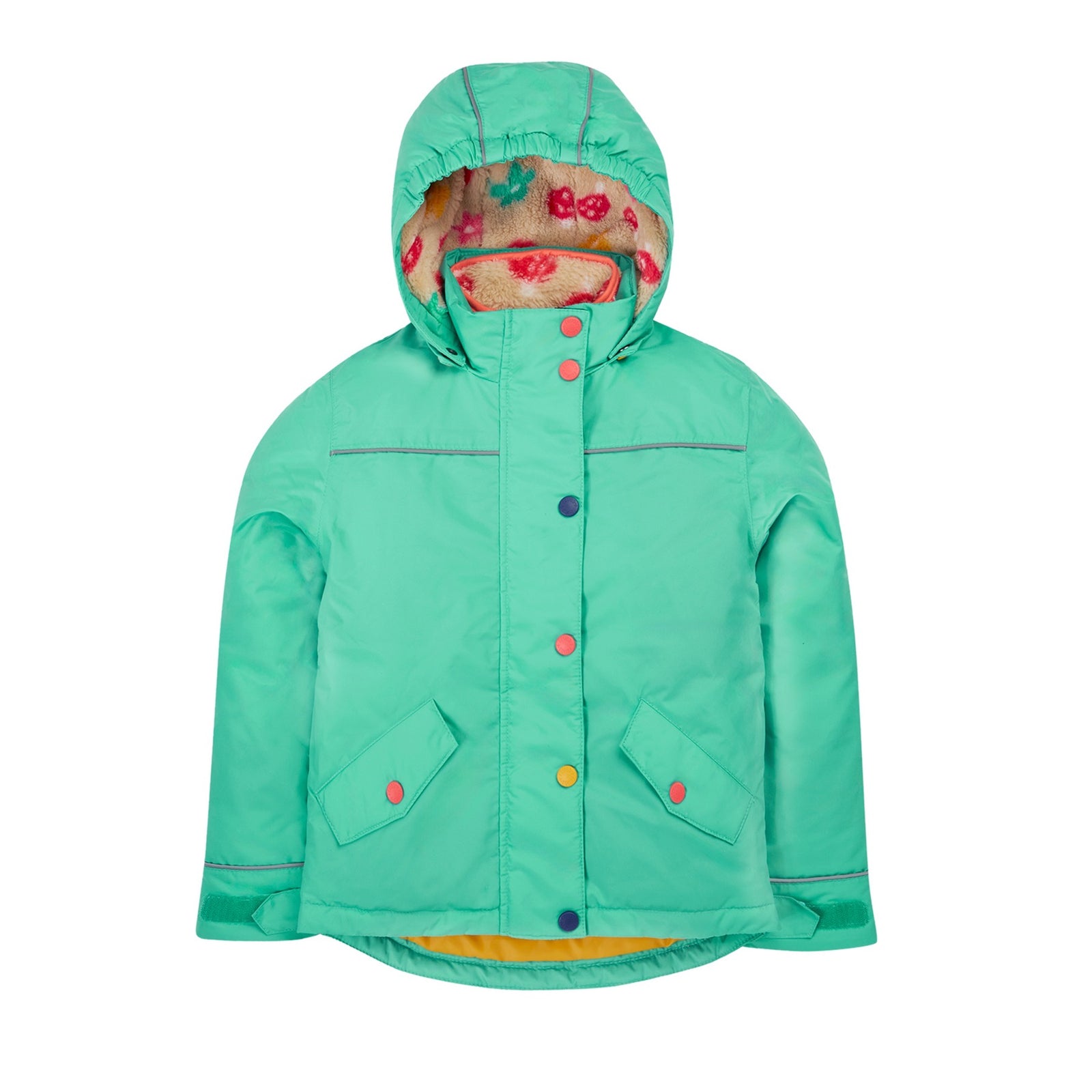 Frugi 3 In 1 Rambler Coat Green Mushroom Fleece Clothing 5-6YRS / Green,6-7YRS / Green,7-8YRS / Green,8-9YRS / Green