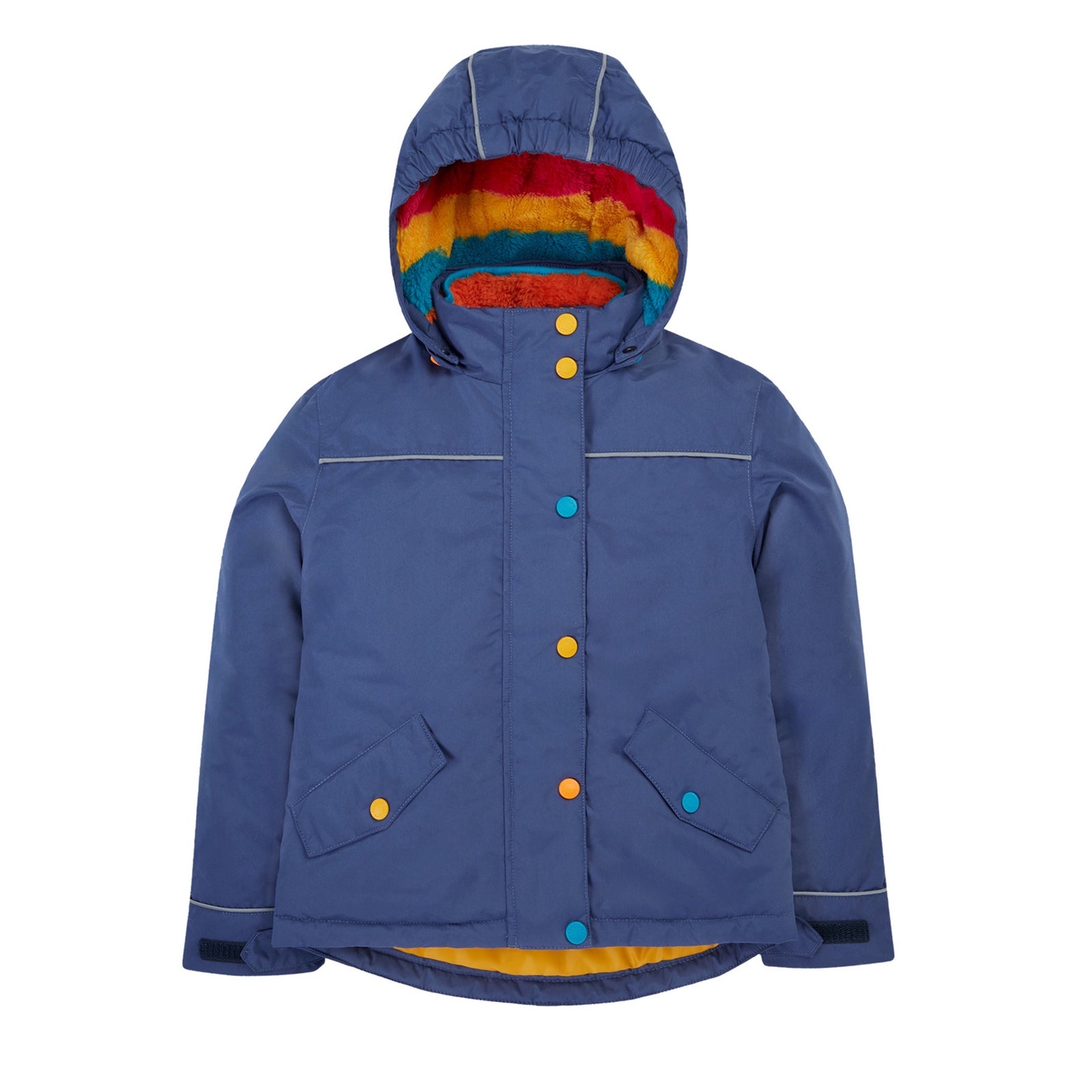 Frugi 3 In 1 Rambler Coat Nvy Autumn Stripe Fleece Clothing 5-6YRS / Blue,6-7YRS / Blue,7-8YRS / Blue,8-9YRS / Blue