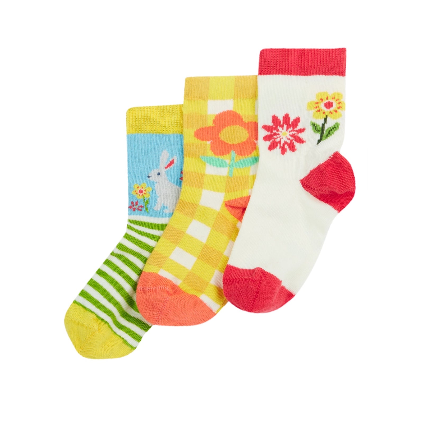 Frugi 3 Pack Infant Socks Easter Multi 500084S5east Clothing 0-6M / Multi,6-12M / Multi,1-2YRS / Multi,UK6-8 / Multi
