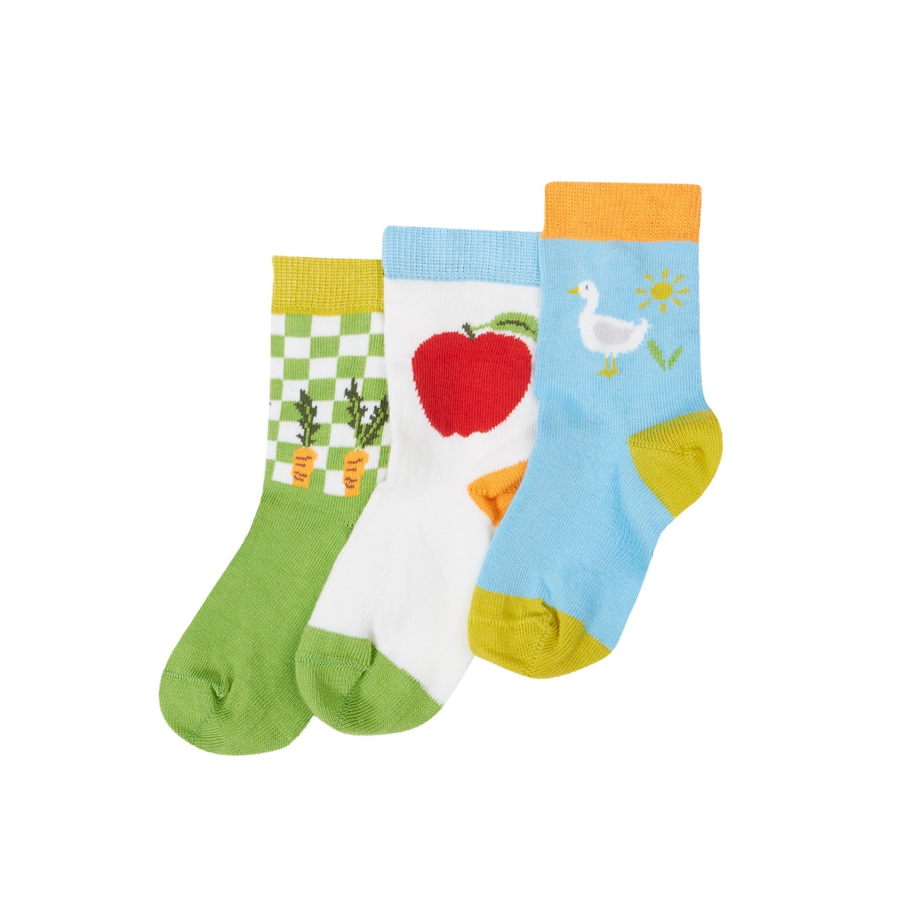 Frugi 3 Pack Infant Socks Farm Field 500084S5ffmu Clothing 0-6M / Multi,6-12M / Multi,1-2YRS / Multi