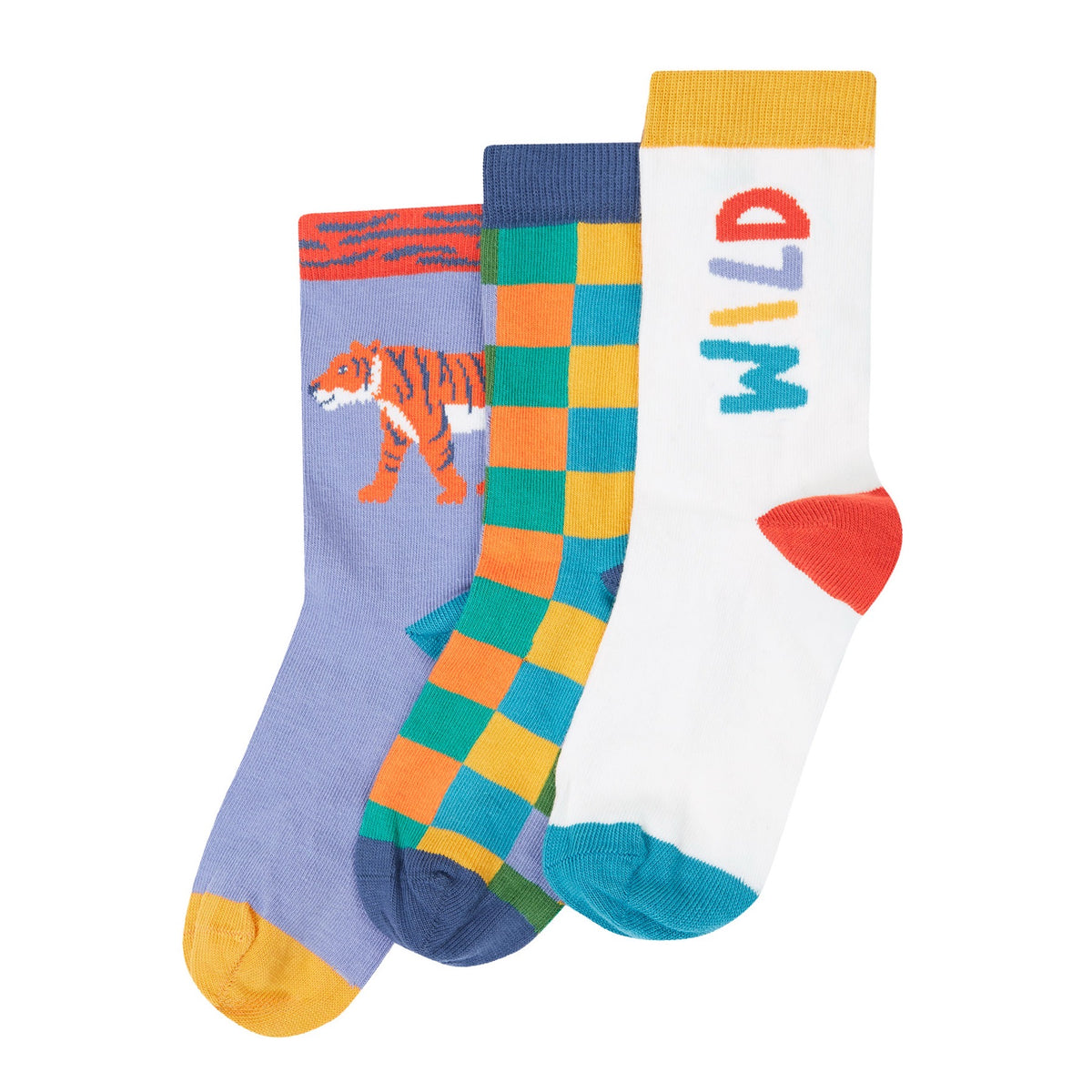 Frugi 3 Pack Socks 500038A5swpk Stay Wild Clothing UK6-8 / Multi,UK9-12 / Multi,UK13-2 / Multi
