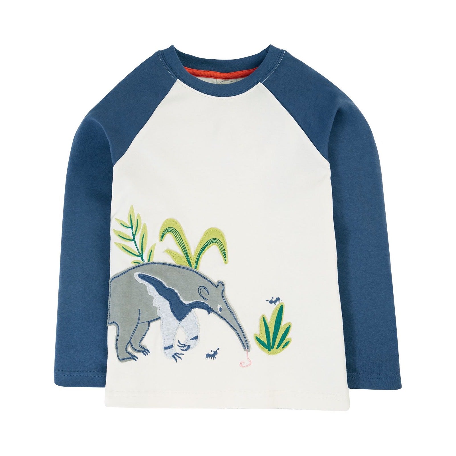 Frugi Alfie Raglan Top Anteater Clothing 2-3YRS / Navy,3-4YRS / Navy,4-5YRS / Navy,5-6YRS / Navy,6-7YRS / Navy,7-8YRS / Navy,8-9YRS / Navy