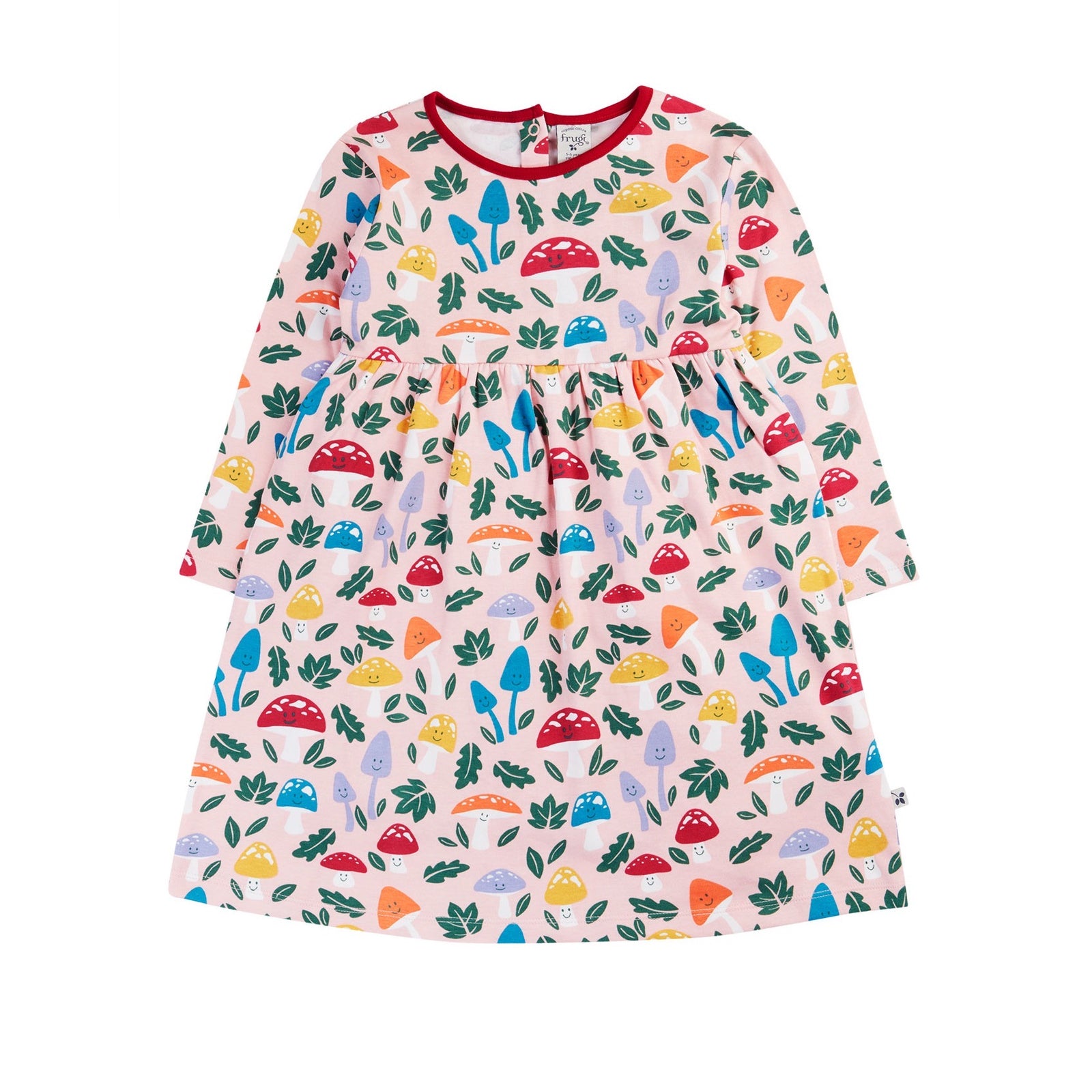 Frugi Amelia Dress 501193A5plfg Fun-Guys Clothing 2-3YRS / Pink,3-4YRS / Pink,4-5YRS / Pink,5-6YRS / Pink,6-7YRS / Pink